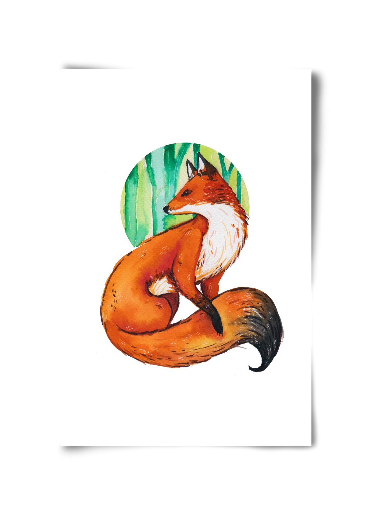 Róka, 30x45 cm, Keret nélkül