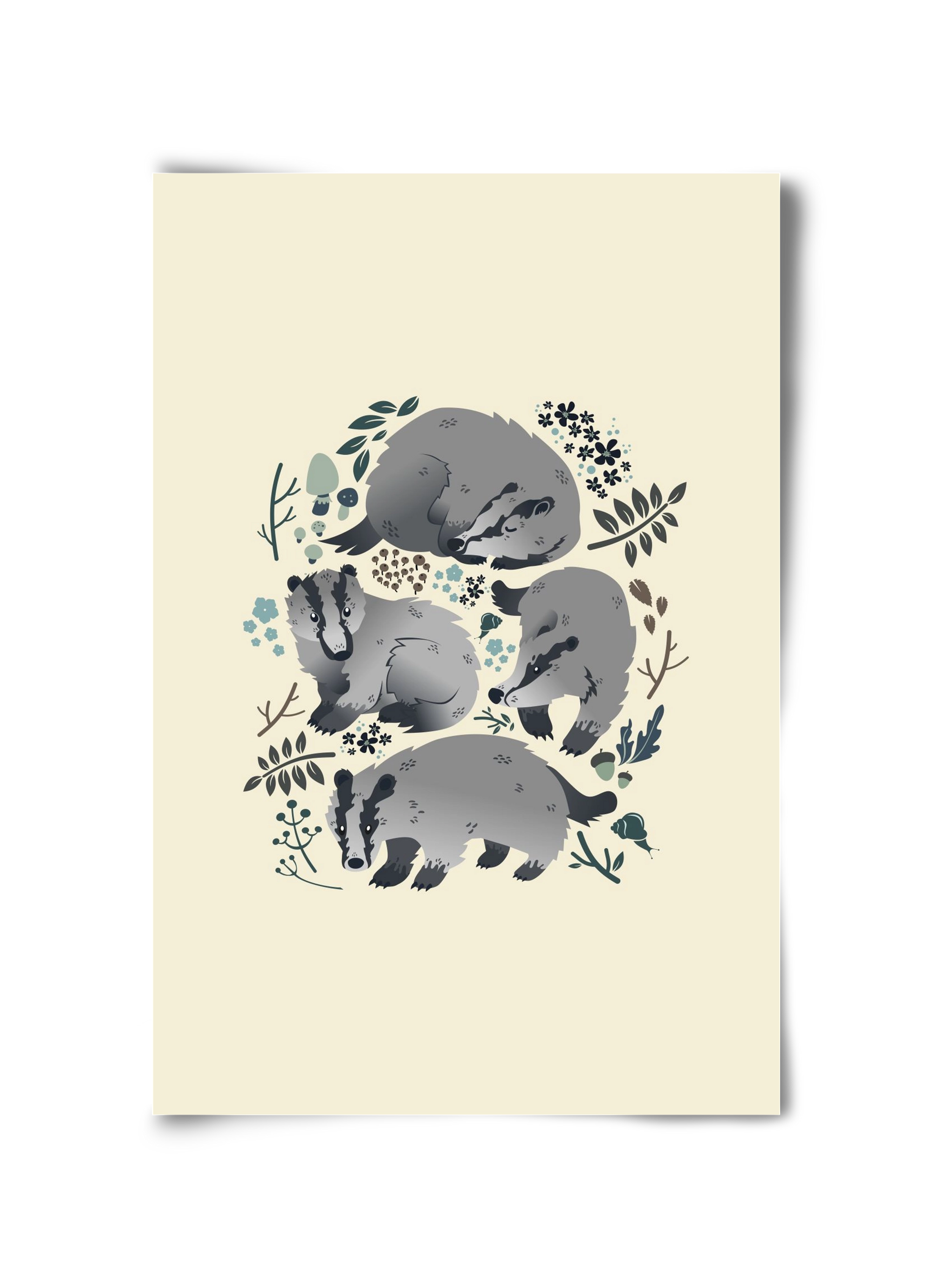 Erdei borzok , 30x45 cm, Keret nélkül