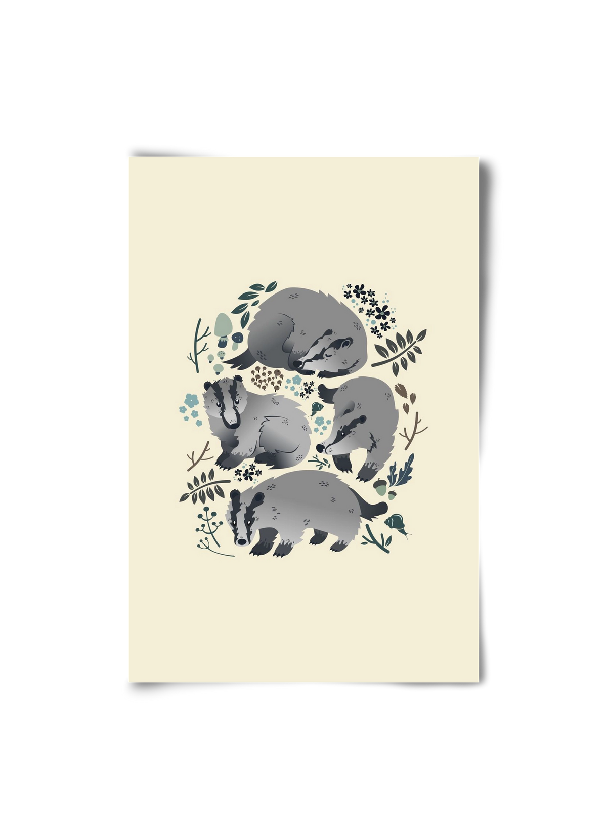 Erdei borzok , 20x30 cm, Keret nélkül