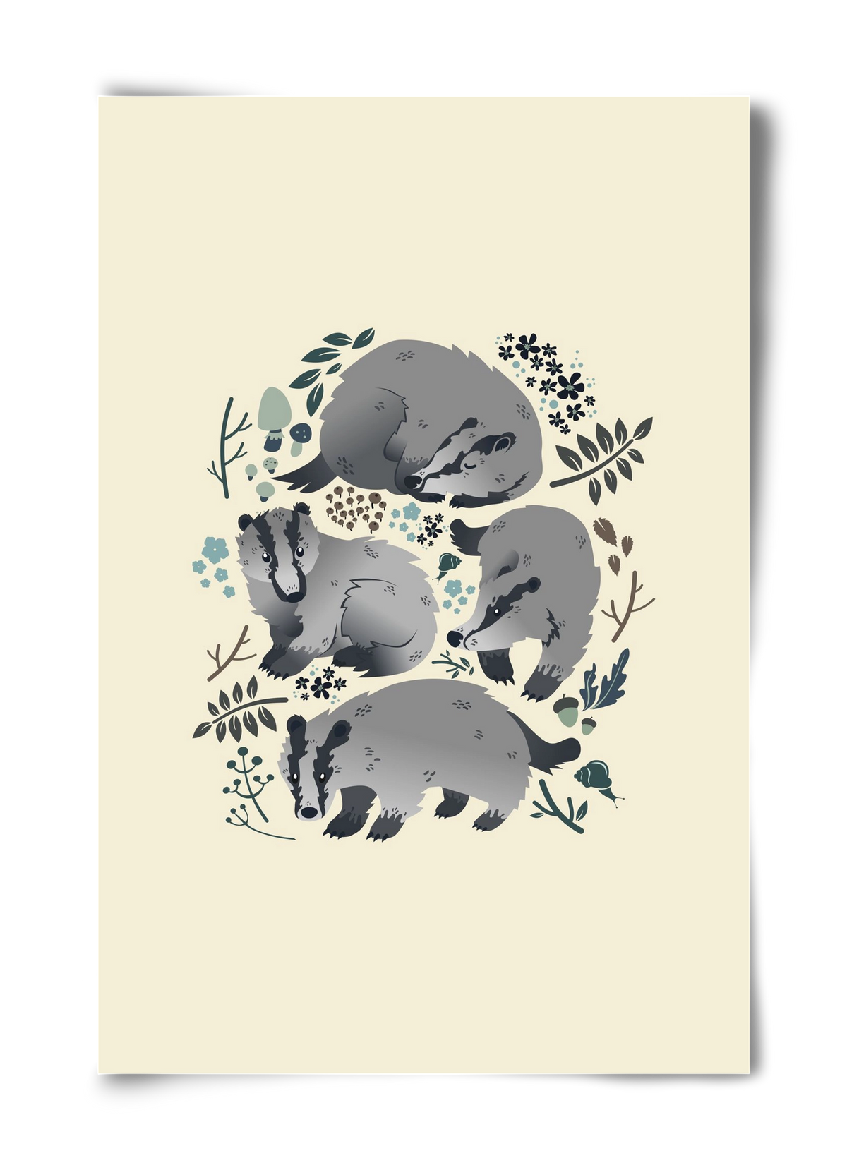 Erdei borzok , 40x60 cm, Keret nélkül