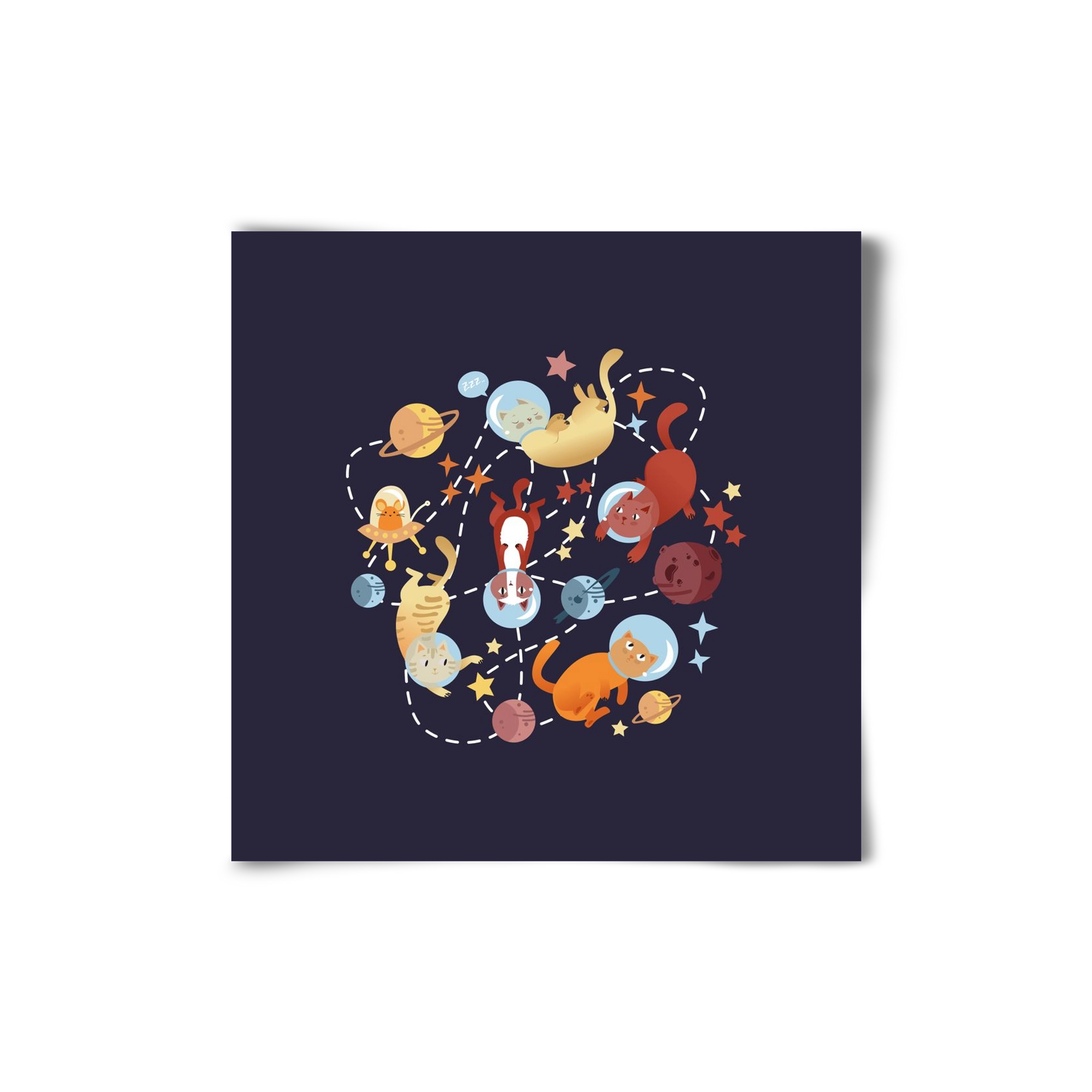 Cicasztronauták, 20x20 cm, Keret nélkül