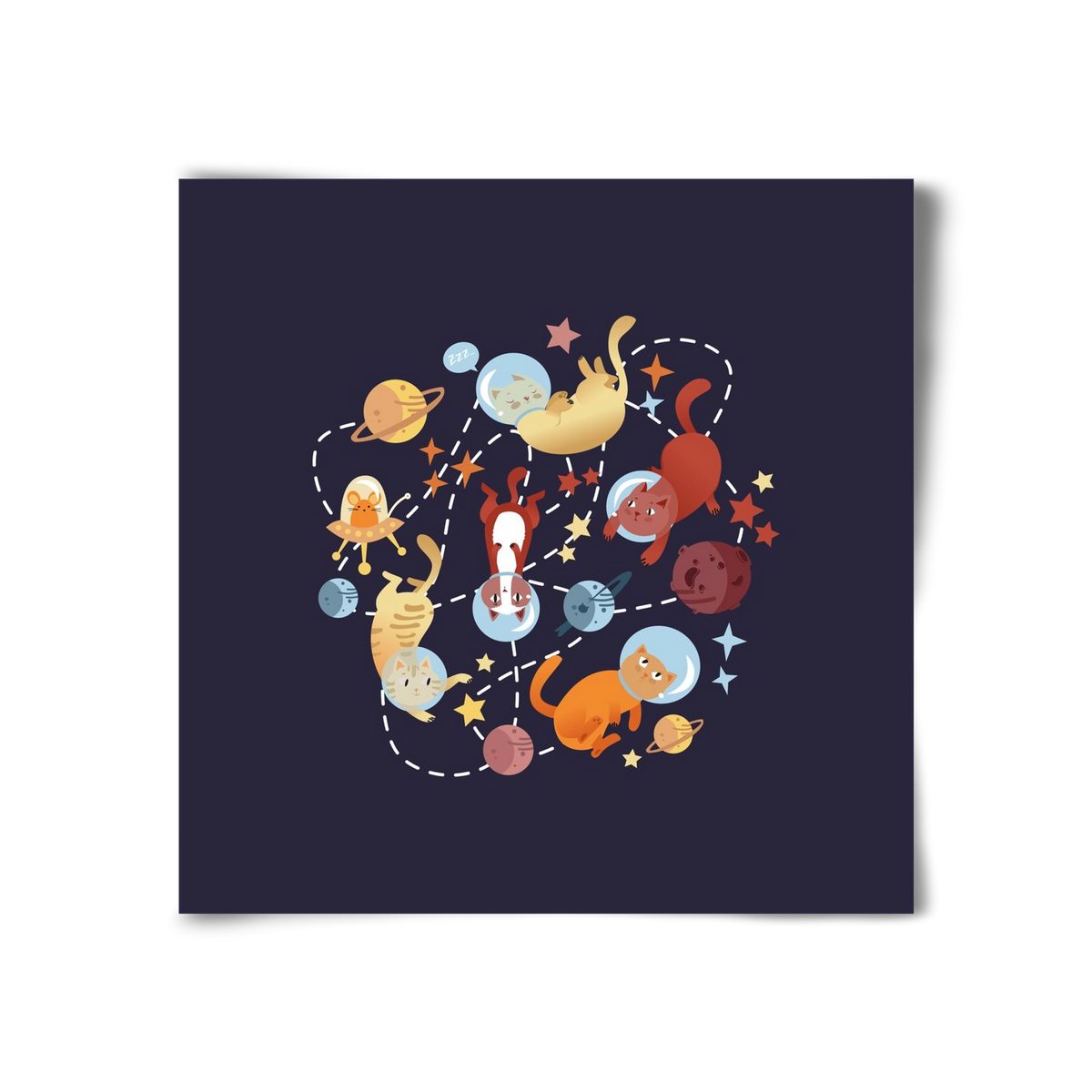 Cicasztronauták, 30x30 cm, Keret nélkül