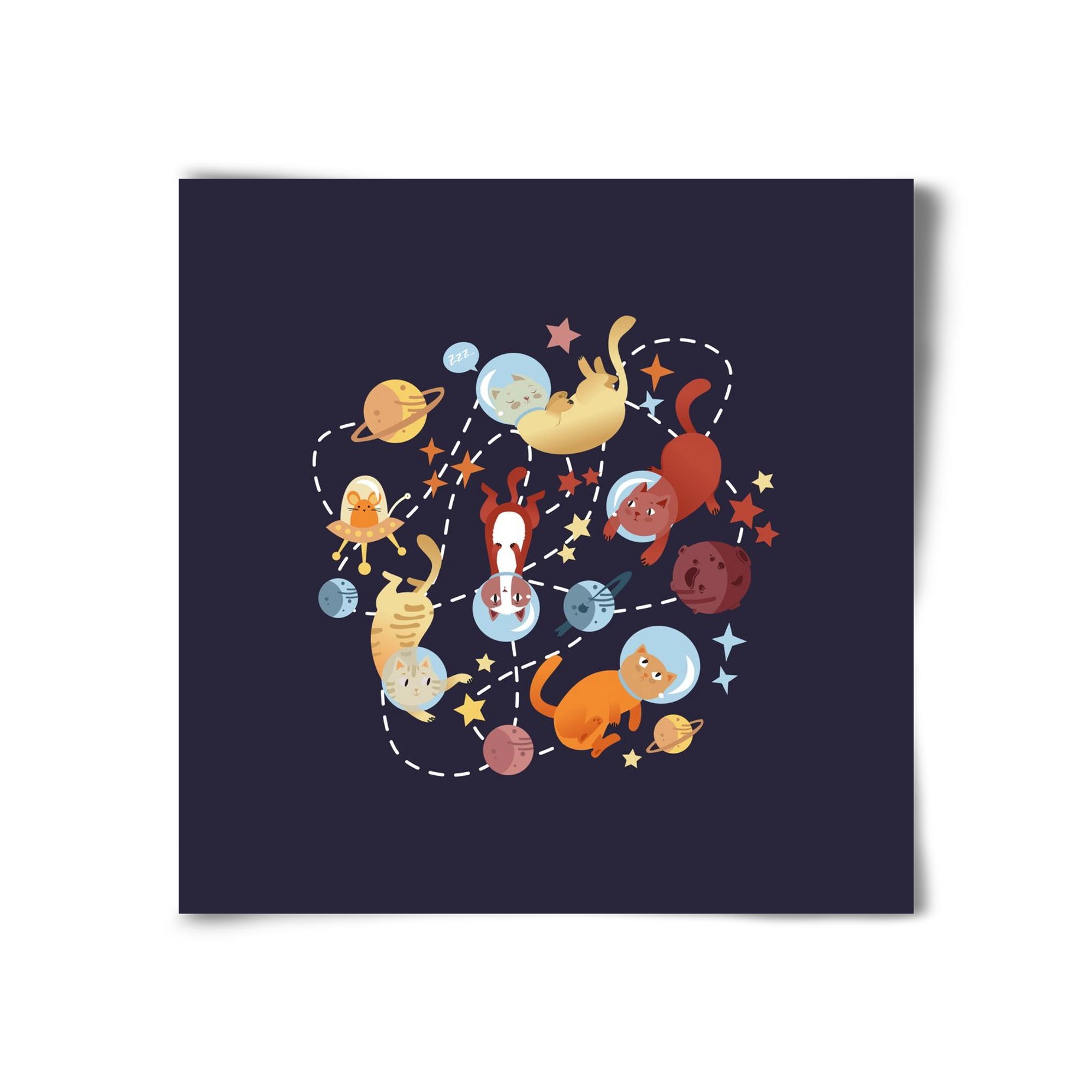 Cicasztronauták, 30x30 cm, Keret nélkül