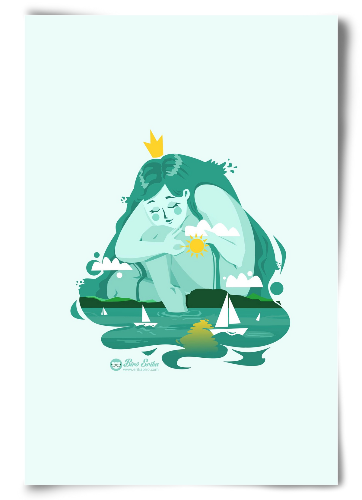 Balaton, 60x90 cm, Keret nélkül