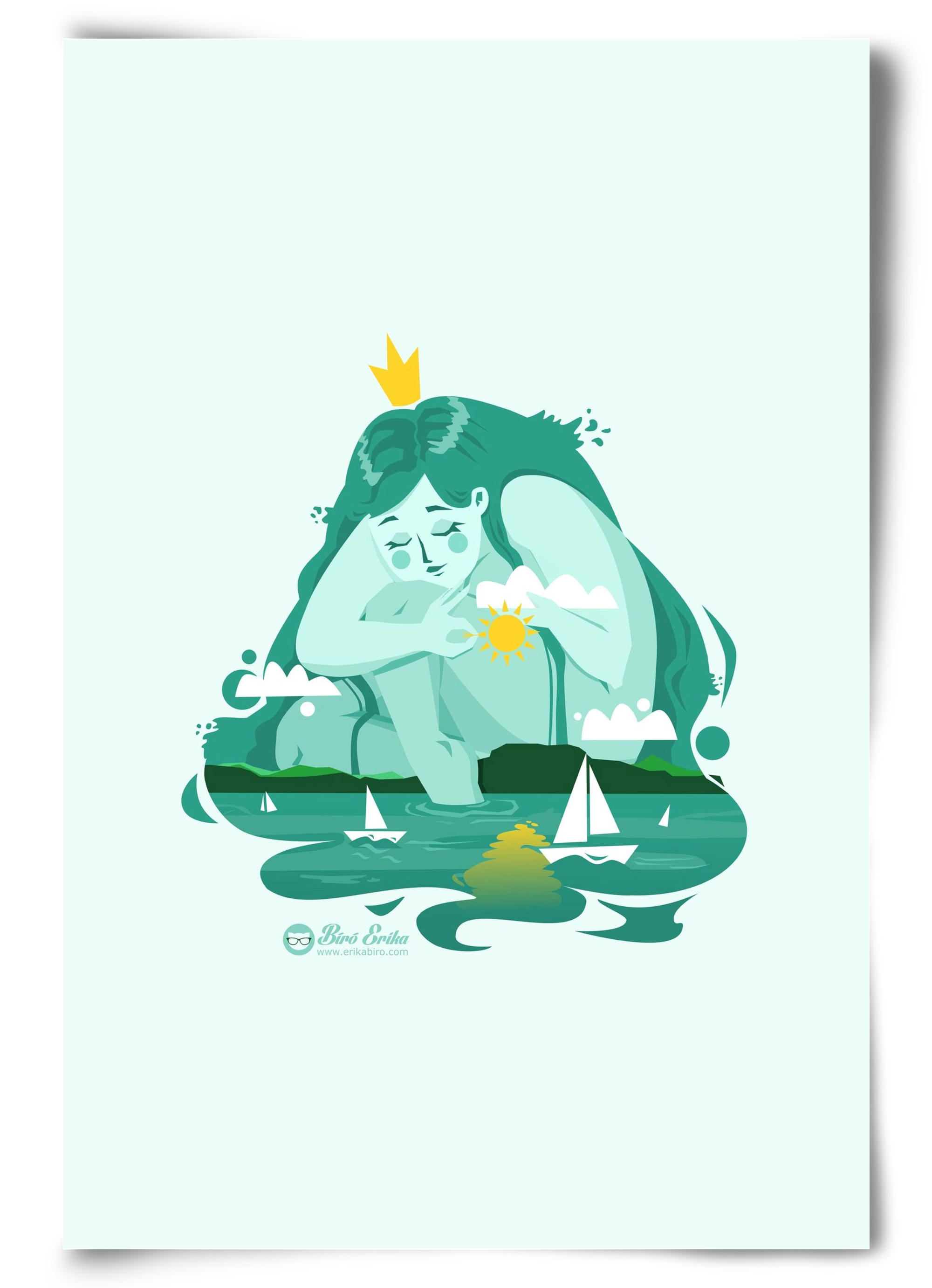 Balaton, 60x90 cm, Keret nélkül