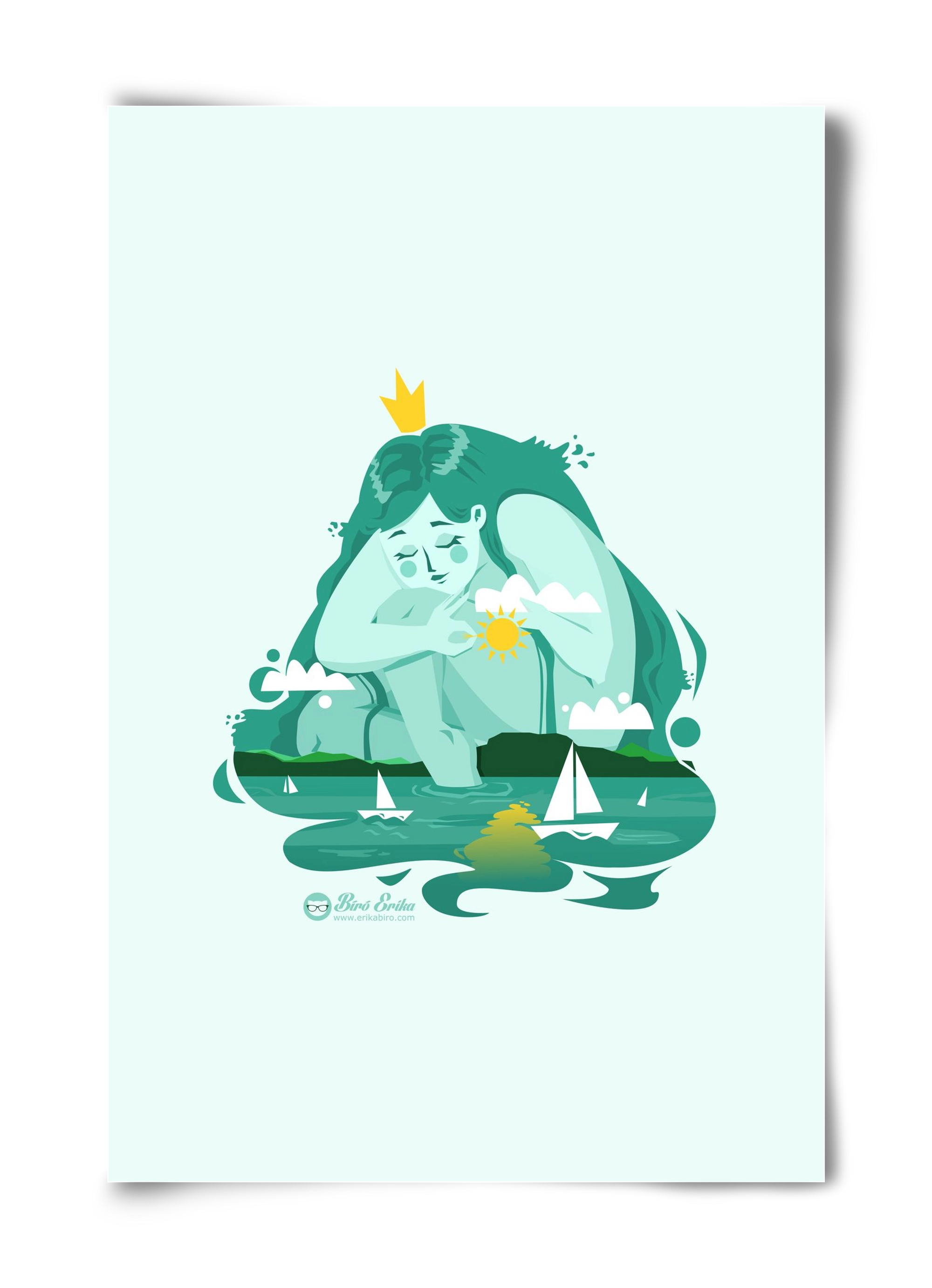 Balaton, 40x60 cm, Keret nélkül