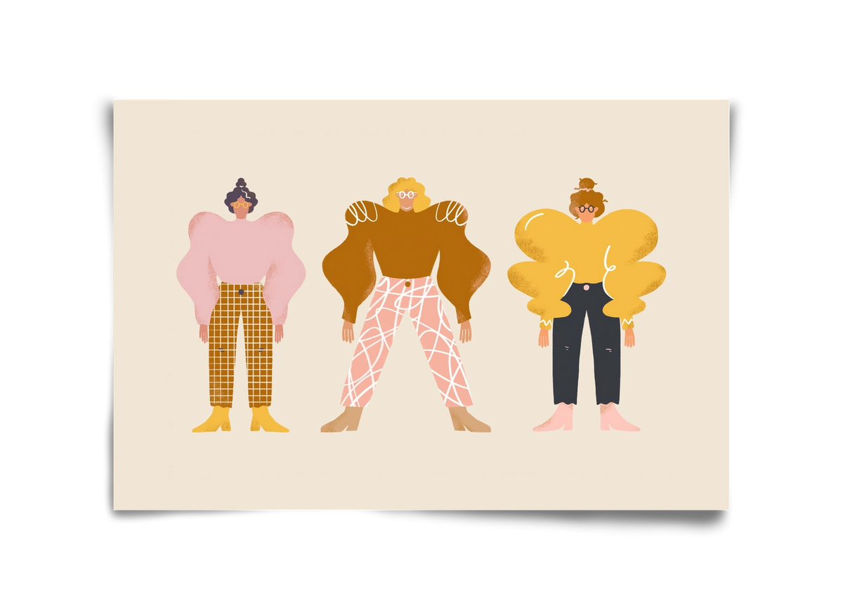 Whimsical Women, 45x30 cm, Keret nélkül