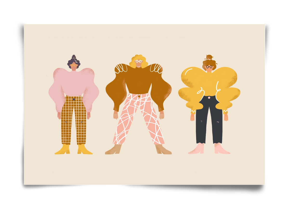 Whimsical Women, 60x40 cm, Keret nélkül