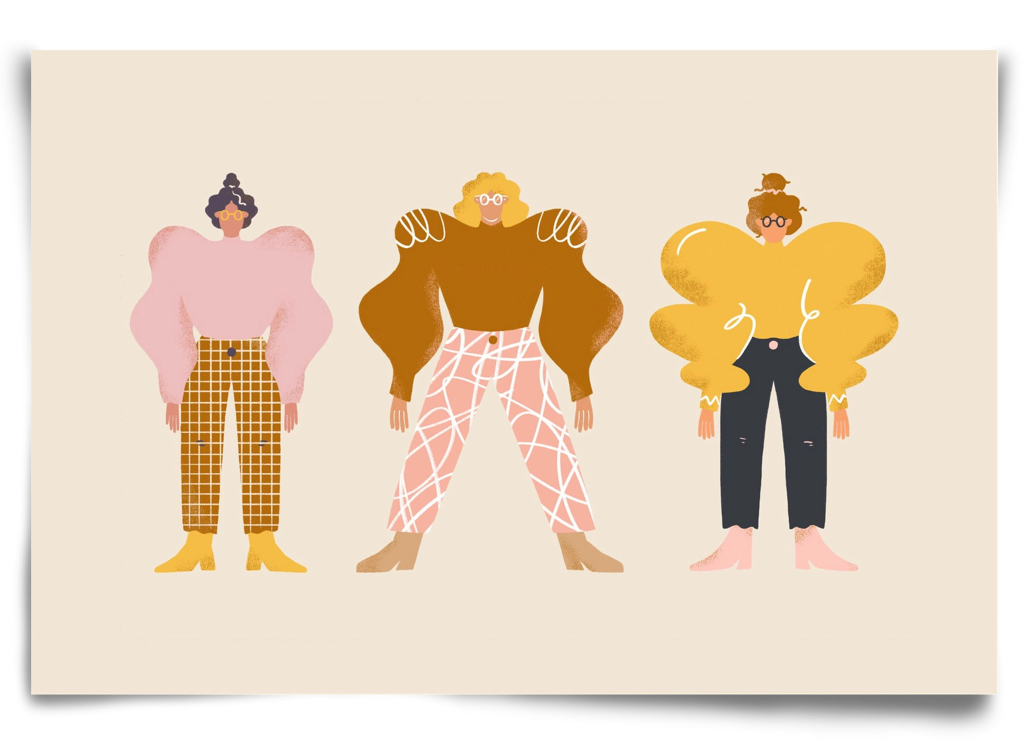 Whimsical Women, 90x60 cm, Keret nélkül