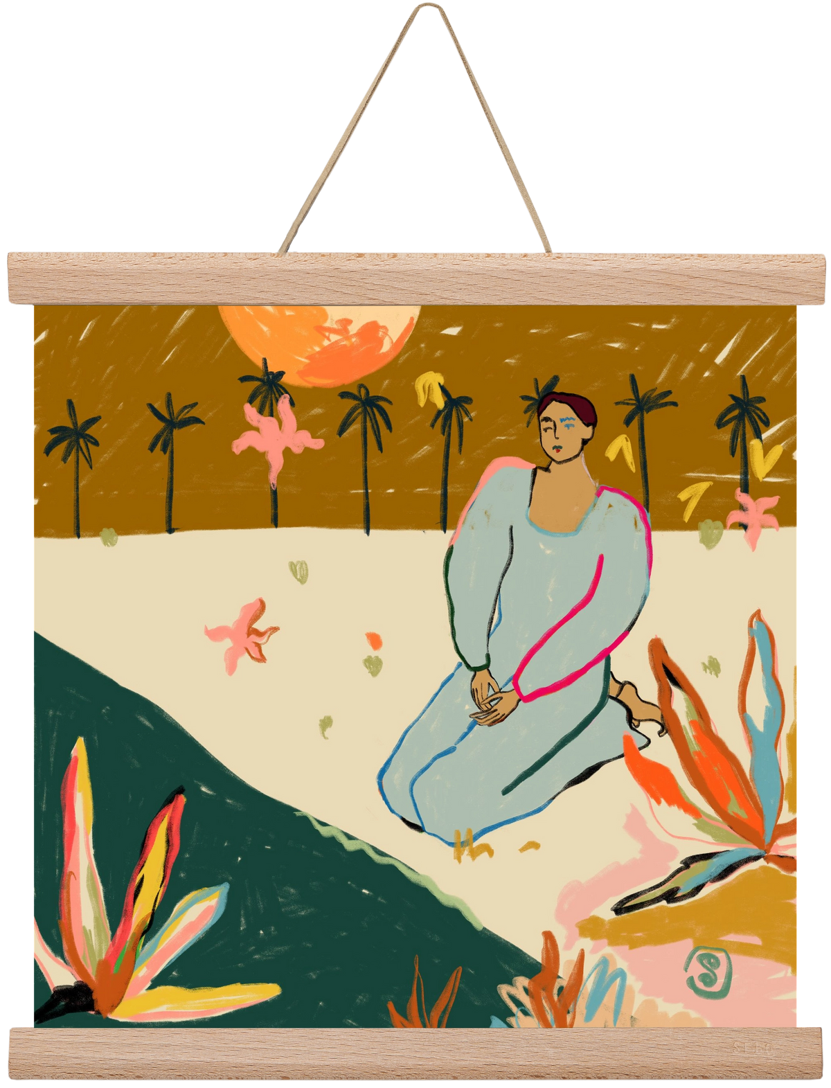 REFLECTION, 30x30 cm (30x30 cm), Tölgy akasztó