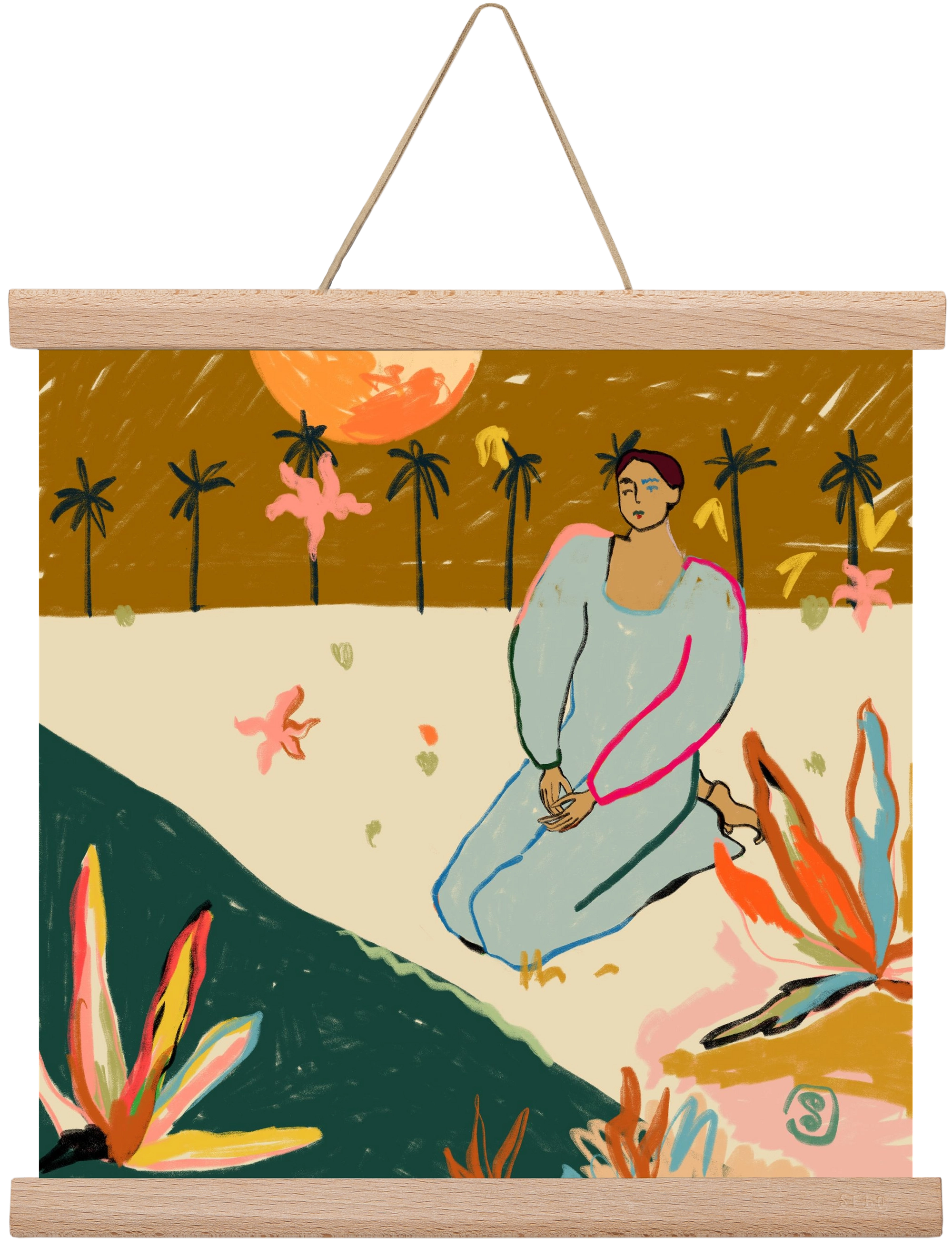 REFLECTION, 30x30 cm (30x30 cm), Tölgy akasztó