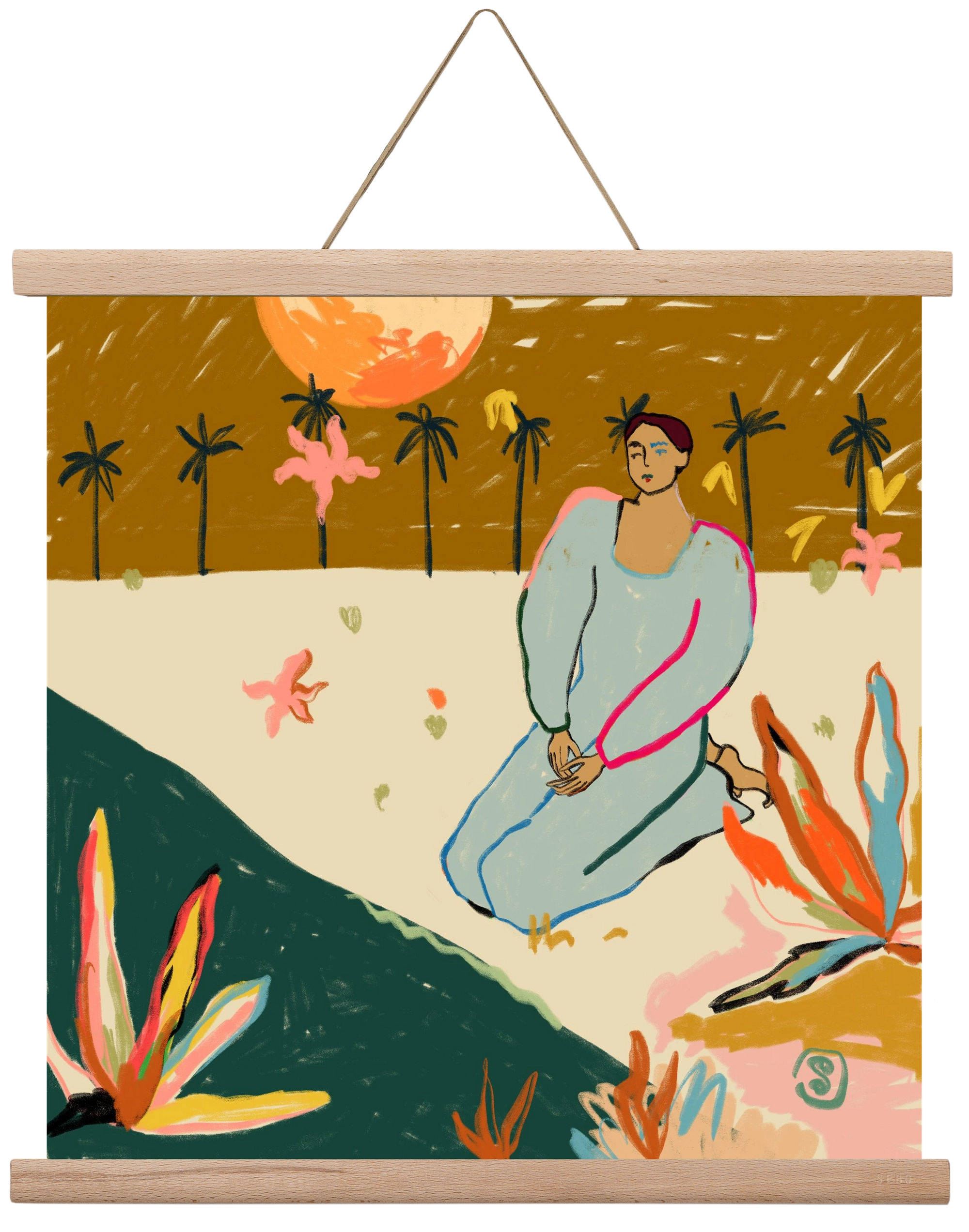 REFLECTION, 40x40 cm (40x40 cm), Tölgy akasztó