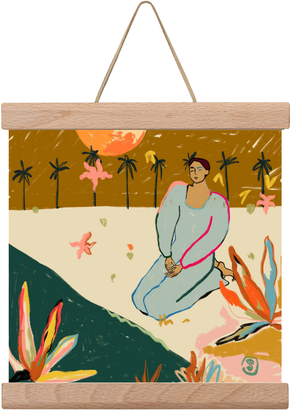 REFLECTION, 20x20 cm (20x20 cm), Tölgy akasztó