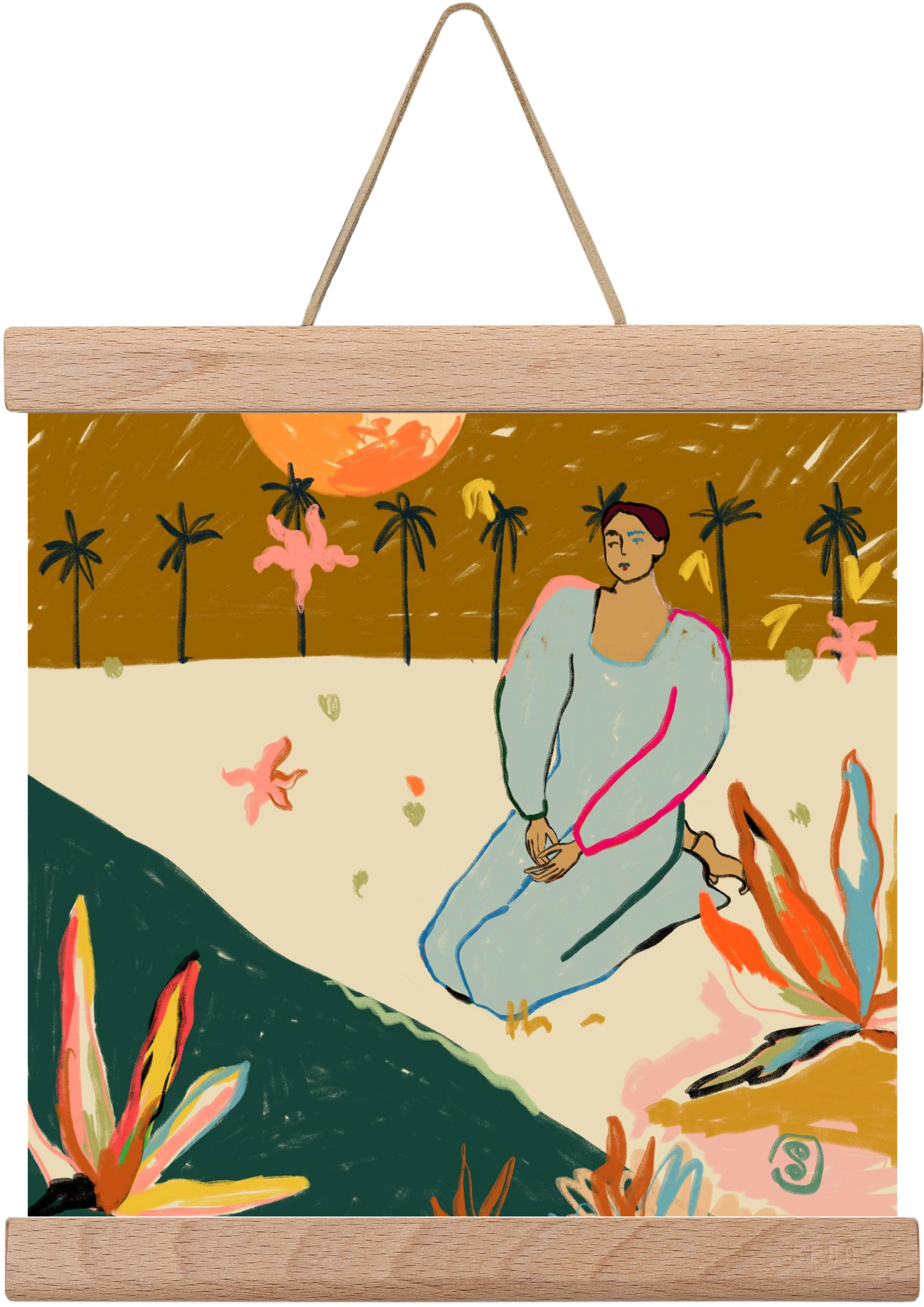 REFLECTION, 20x20 cm (20x20 cm), Tölgy akasztó