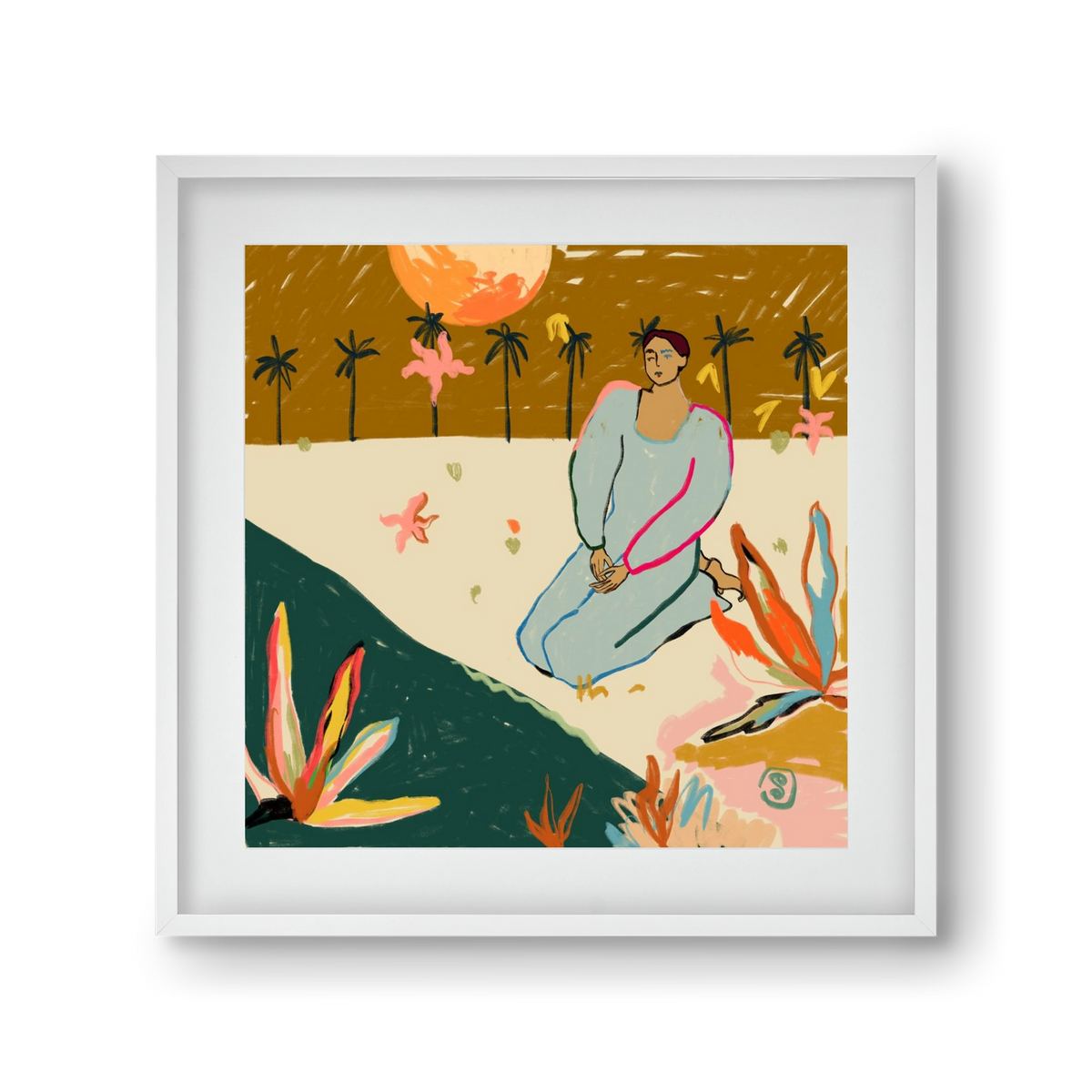 REFLECTION, 30x30 cm (20x20 cm), Fehér keret, paszpartuval