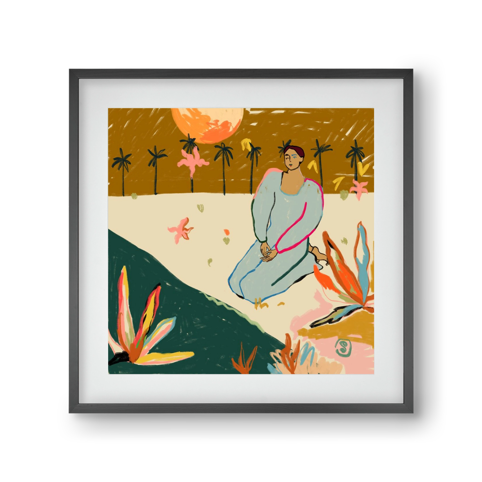 REFLECTION, 30x30 cm (20x20 cm), Fekete keret, paszpartuval