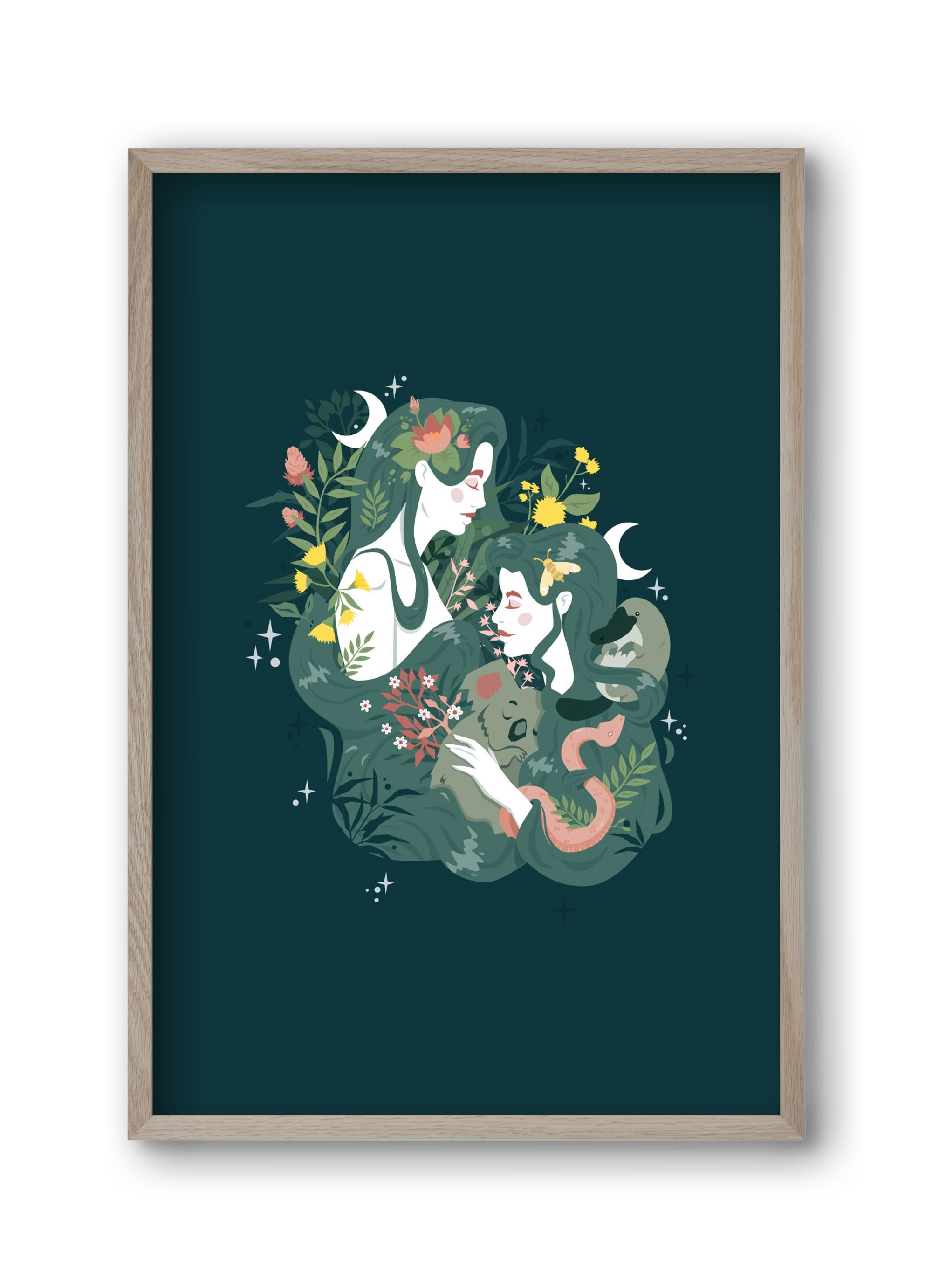 Flora & Fauna, 30x45 cm (30x45 cm), Tölgy keret