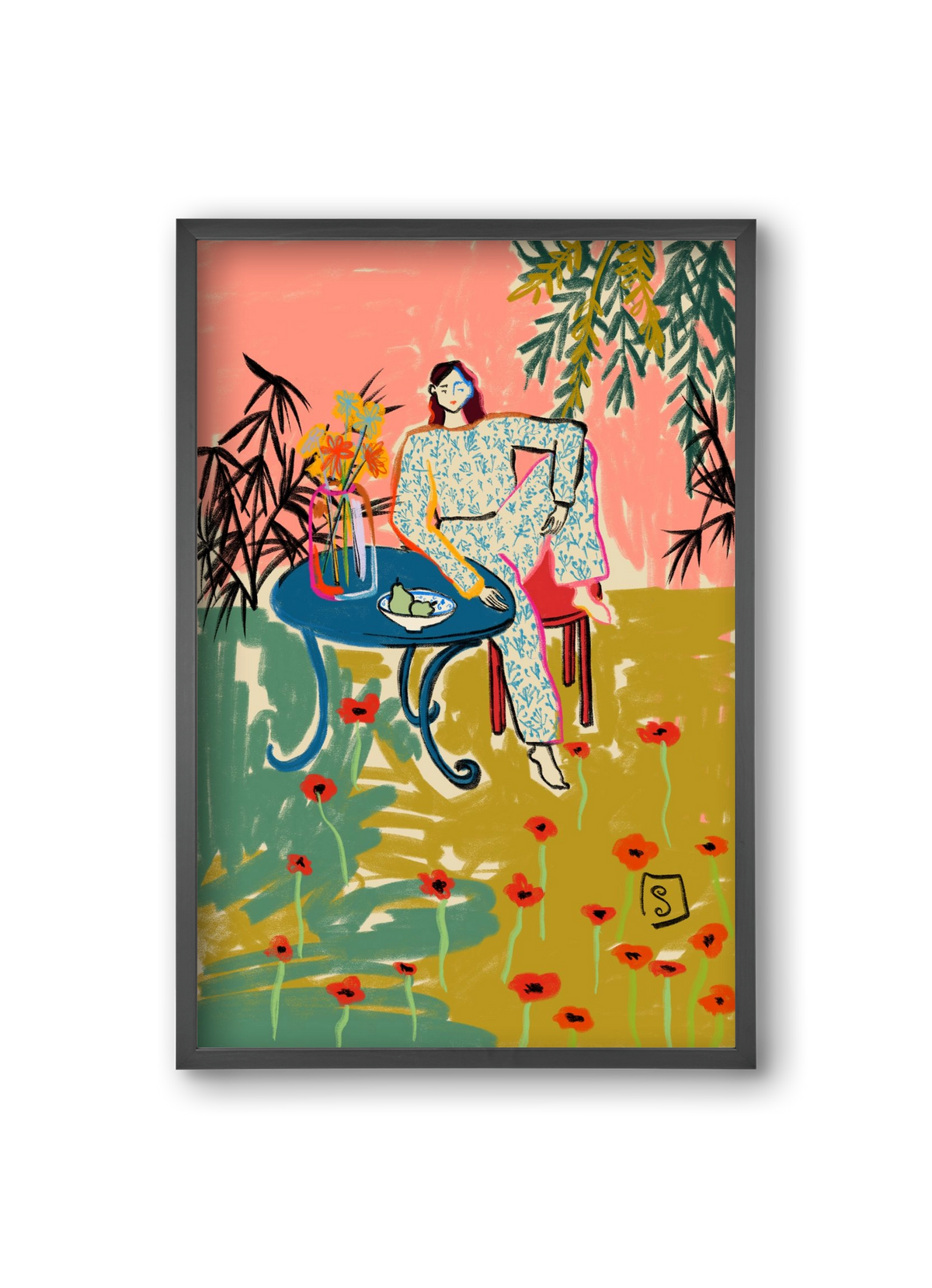 POPPY SEASON, 20x30 cm (20x30 cm), Fekete keret