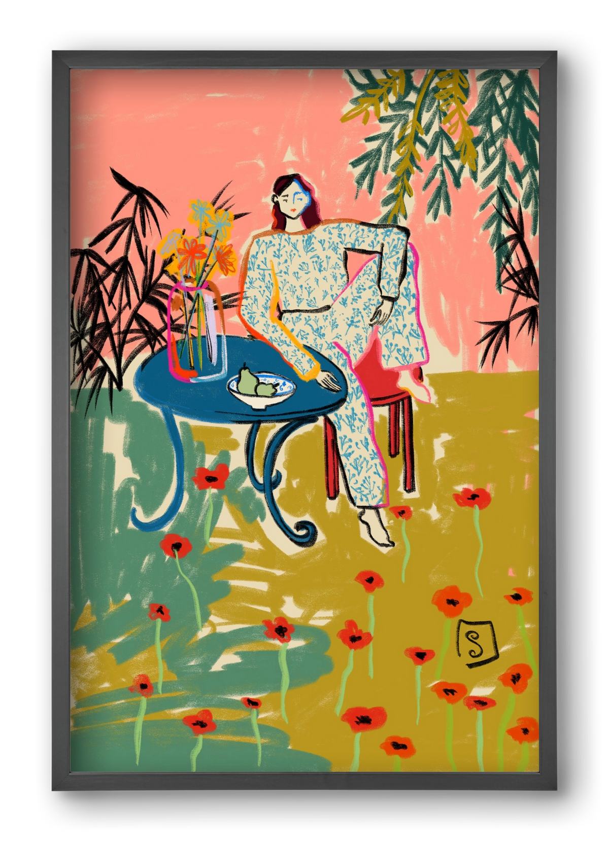 POPPY SEASON, 40x60 cm (40x60 cm), Fekete keret