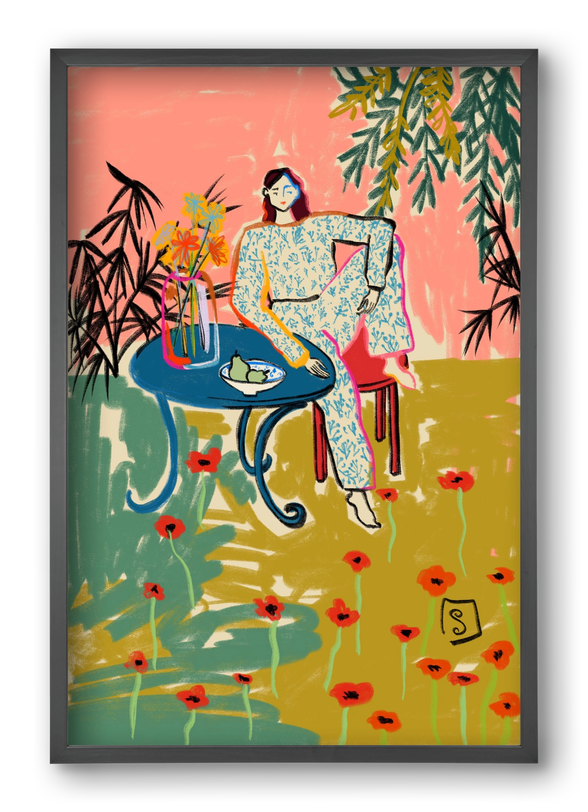 POPPY SEASON, 40x60 cm (40x60 cm), Fekete keret