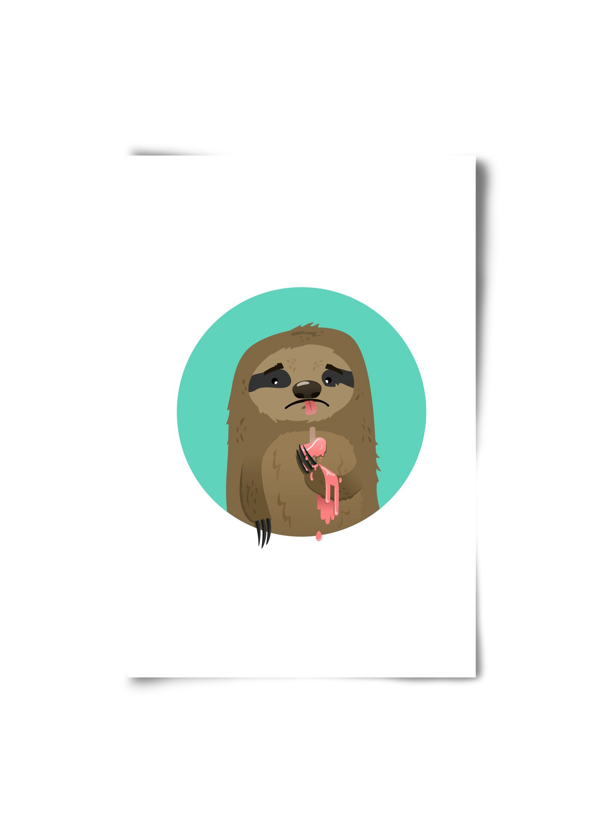 Szomorú lajhár, 20x30 cm, Keret nélkül