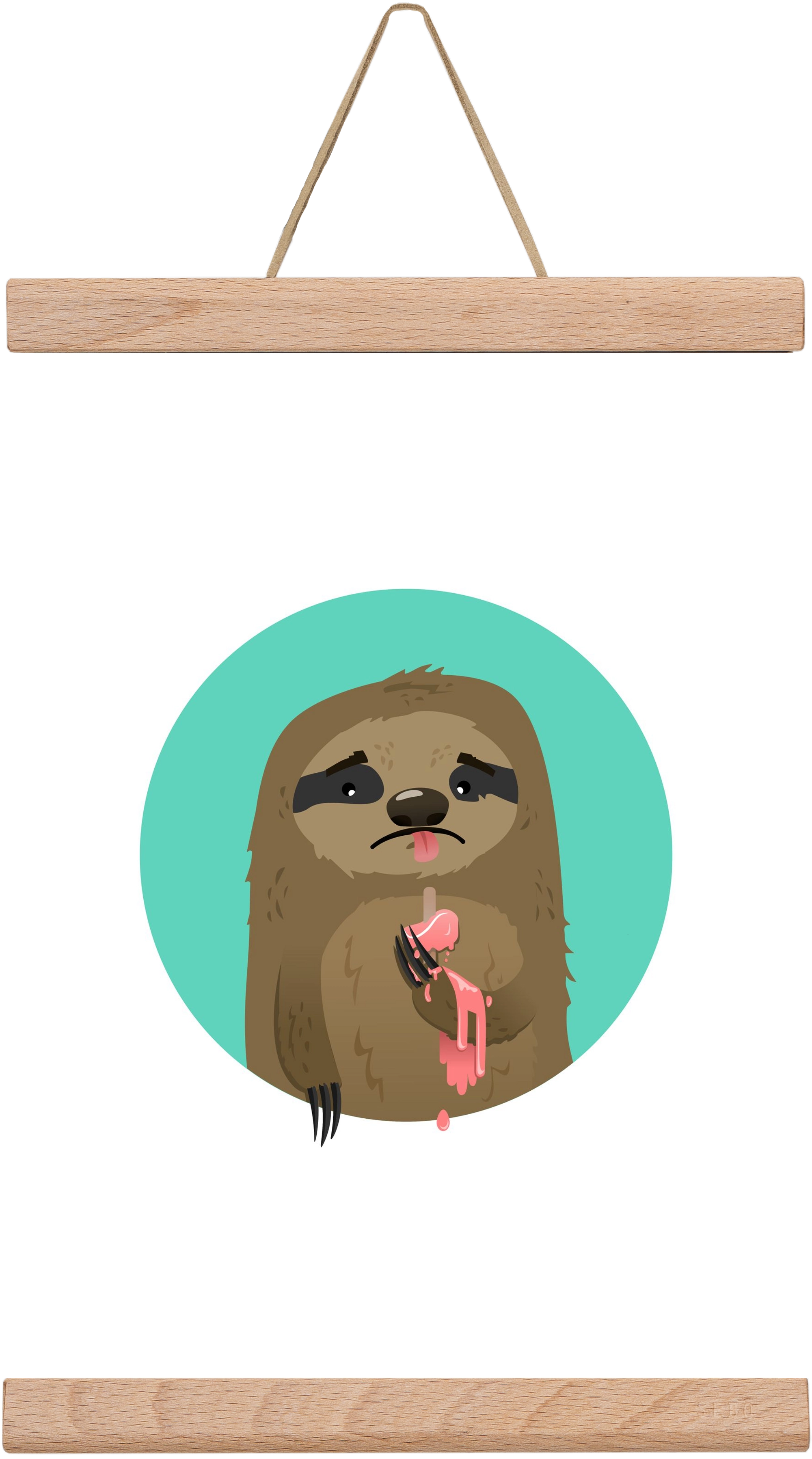 Szomorú lajhár, 20x30 cm (20x30 cm), Tölgy akasztó