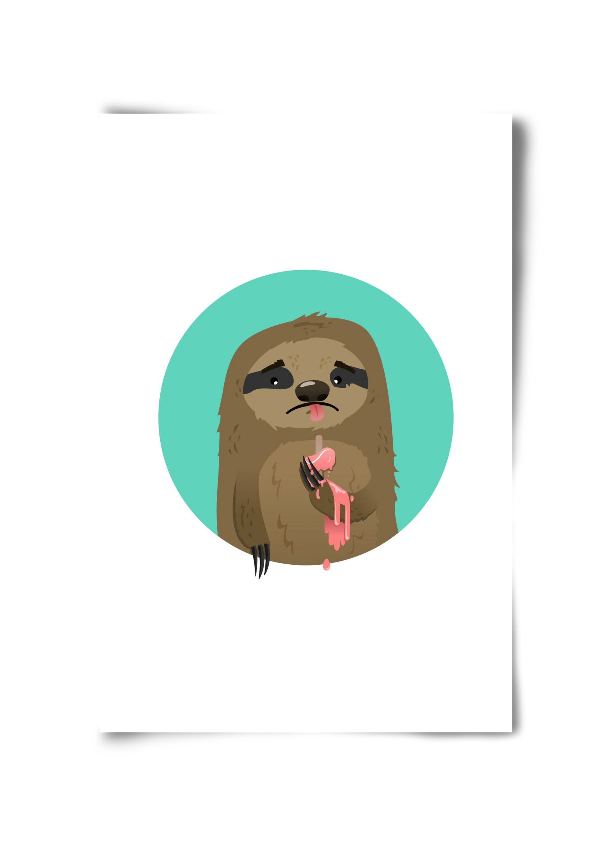 Szomorú lajhár, 30x45 cm, Keret nélkül