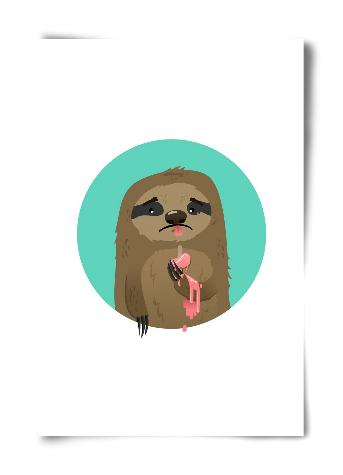 Szomorú lajhár, 40x60 cm, Keret nélkül