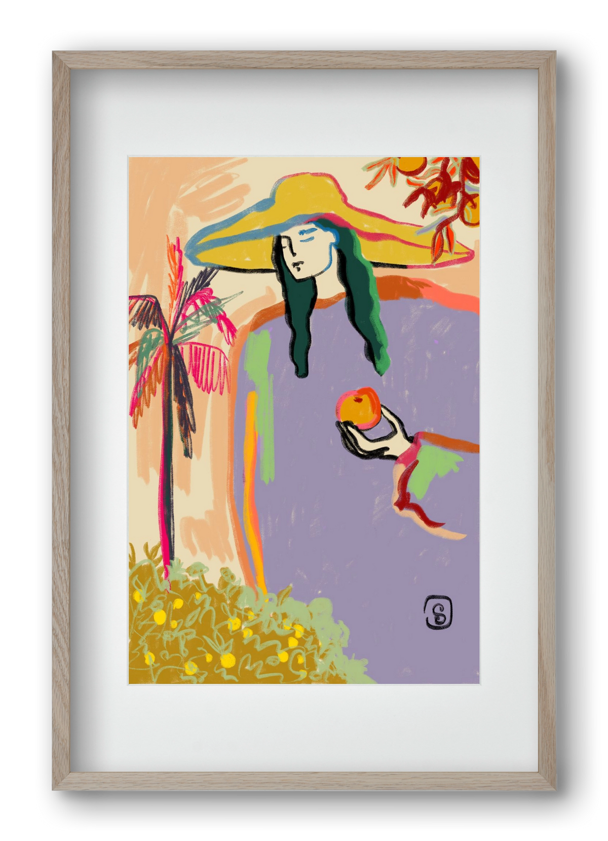 HARVEST, 40x60 cm (30x45 cm), Tölgy keret, paszpartuval