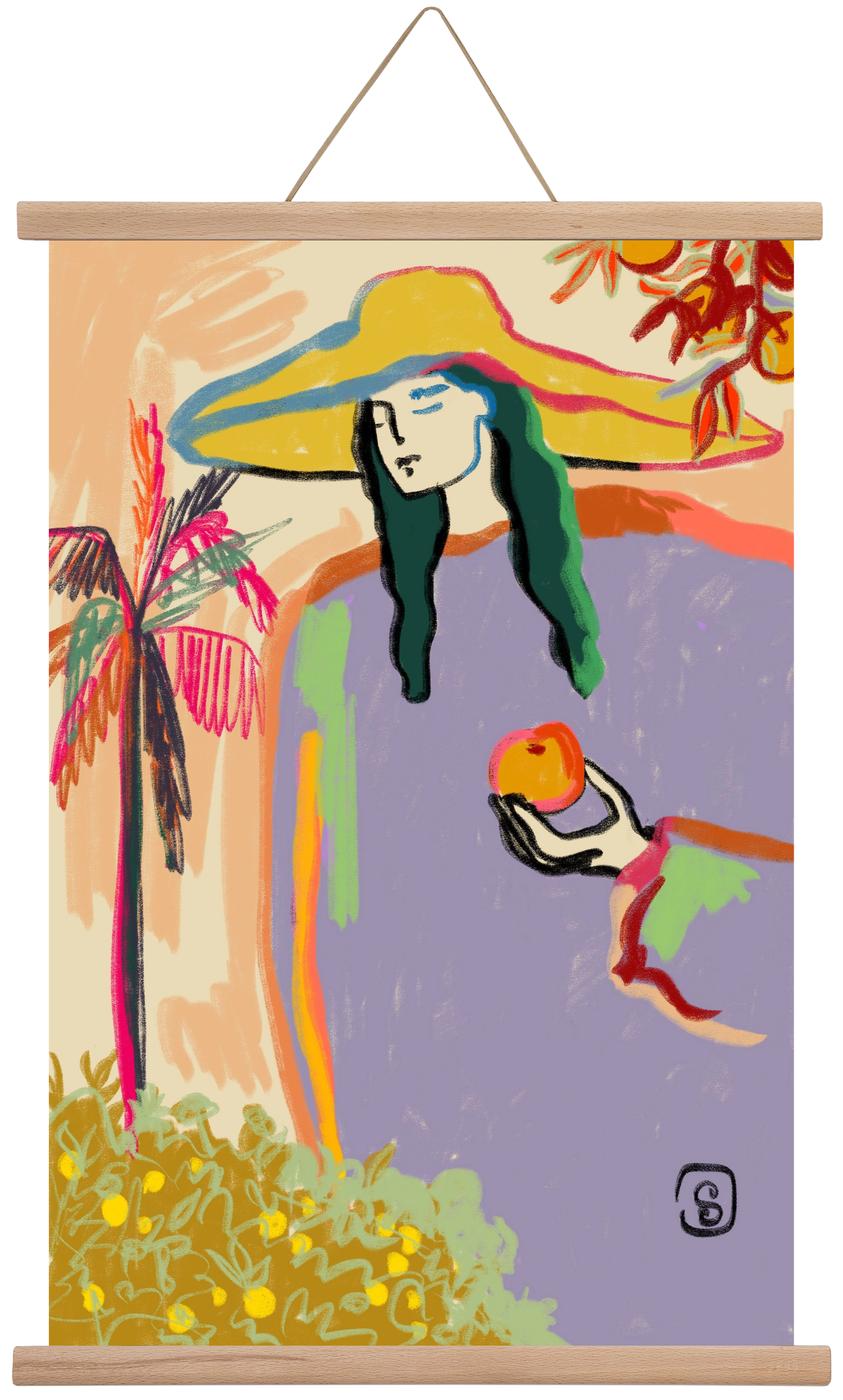 HARVEST, 40x60 cm (40x60 cm), Tölgy akasztó