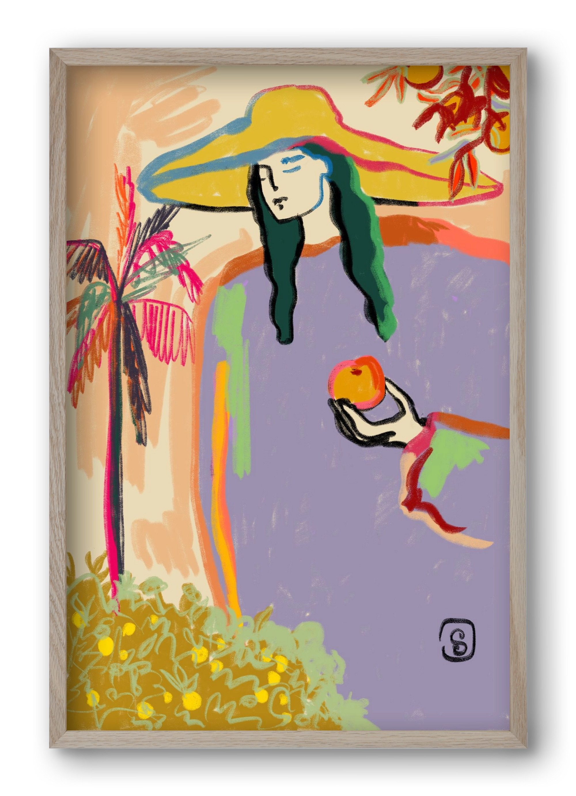 HARVEST, 40x60 cm (40x60 cm), Tölgy keret