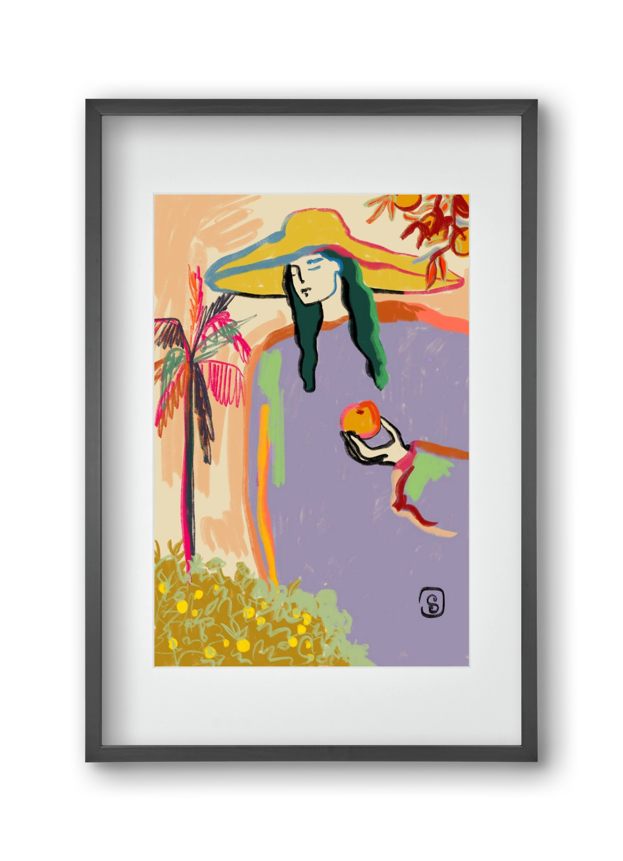 HARVEST, 30x45 cm (20x30 cm), Fekete keret, paszpartuval