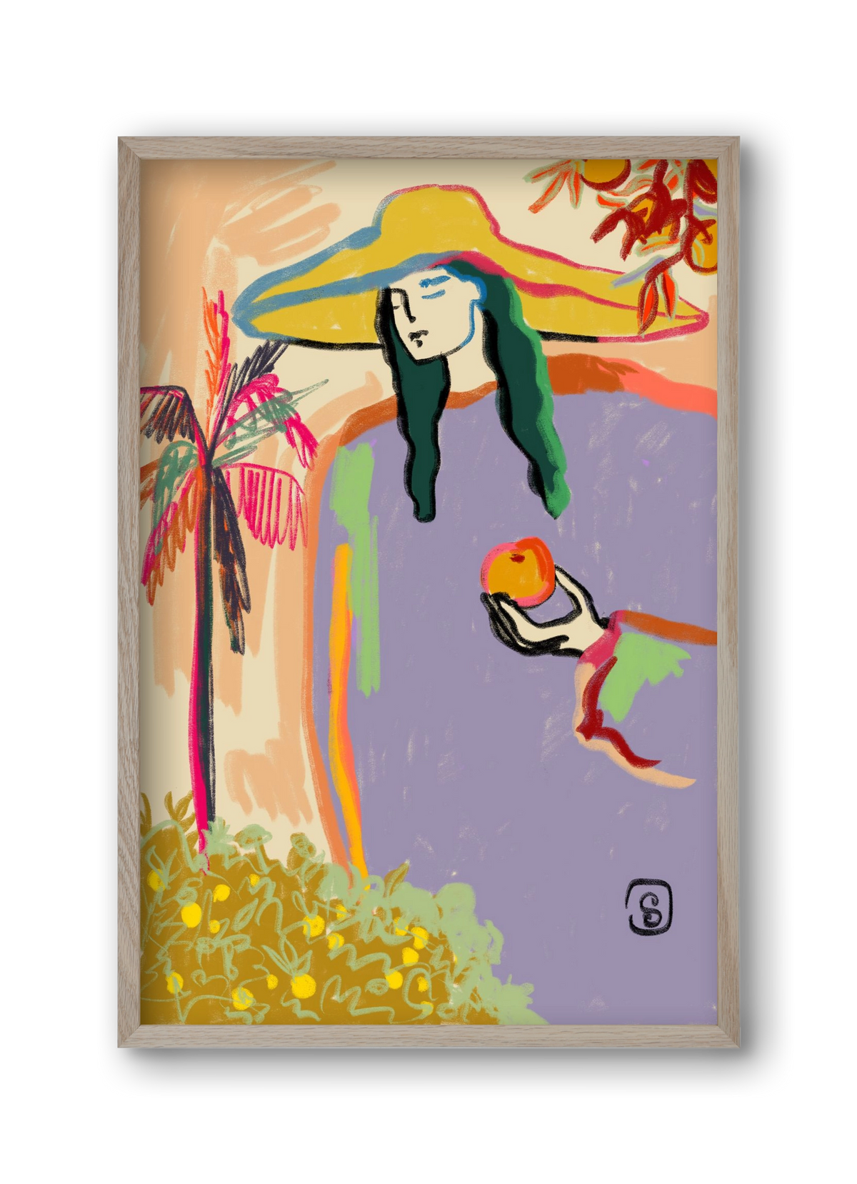 HARVEST, 30x45 cm (30x45 cm), Tölgy keret