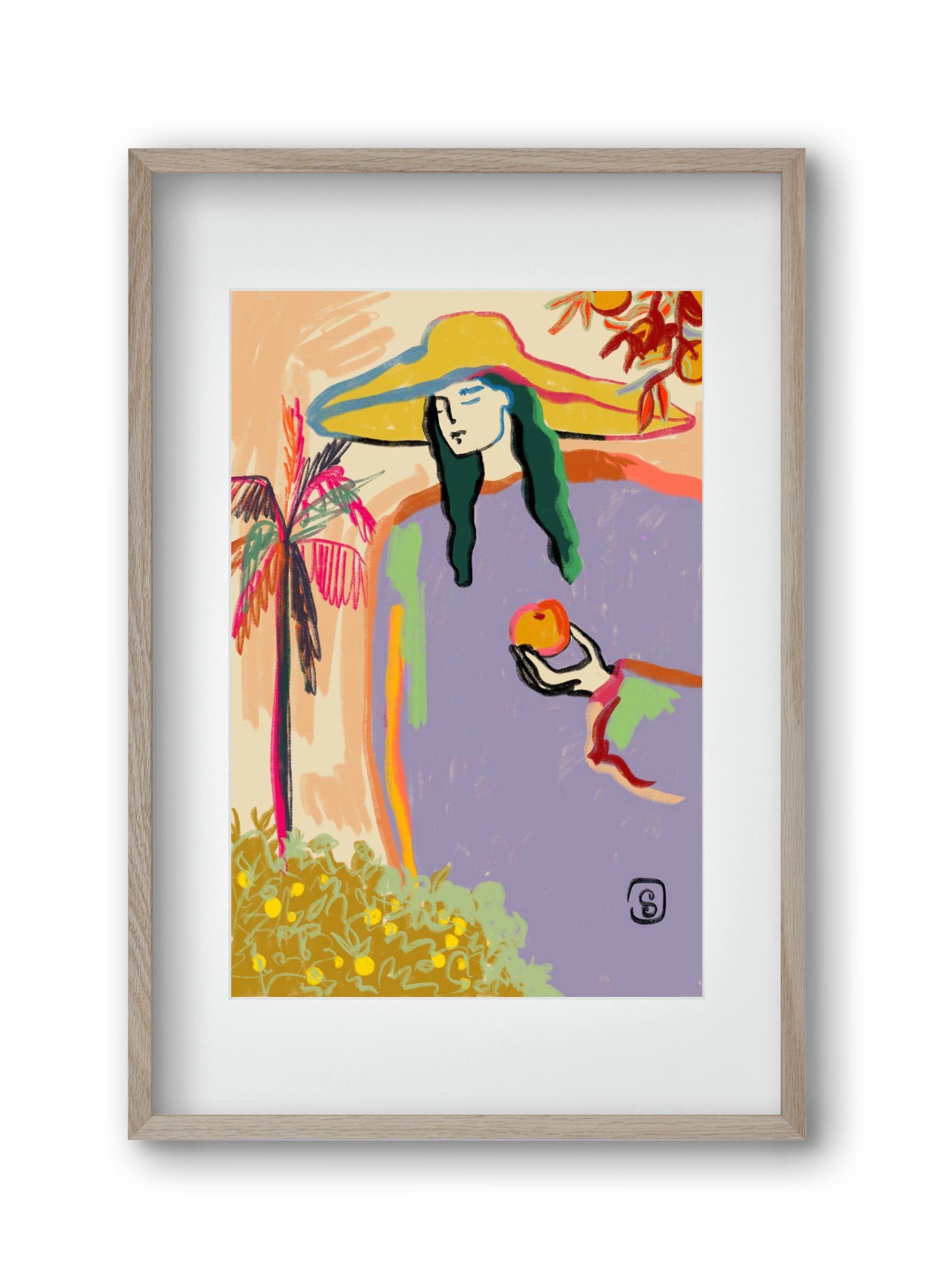 HARVEST, 30x45 cm (20x30 cm), Tölgy keret, paszpartuval