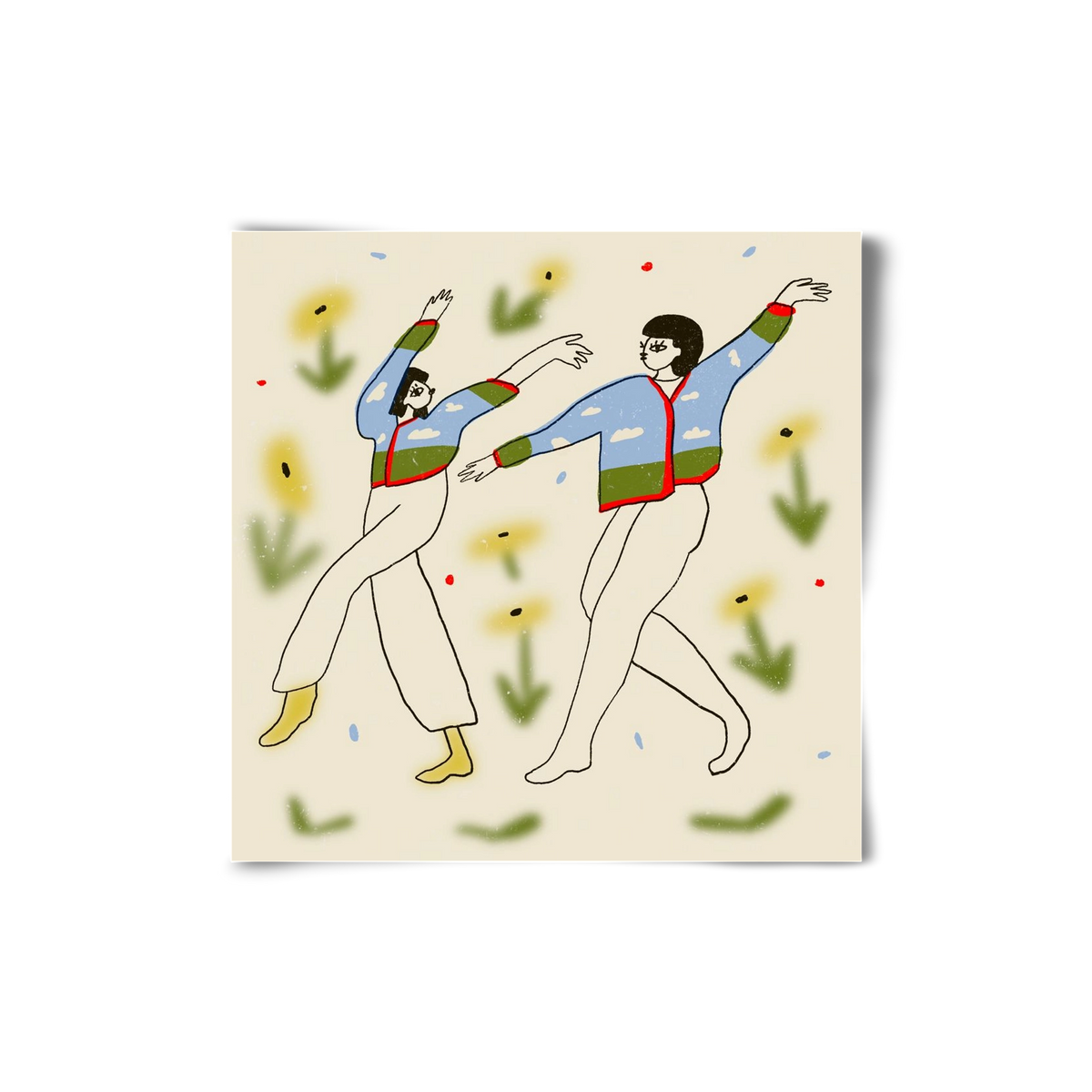 Spring dance, 20x20 cm, Keret nélkül