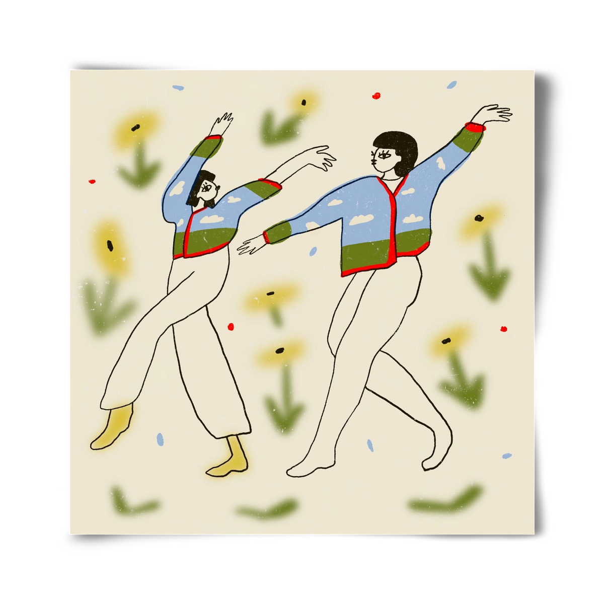 Spring dance, 40x40 cm, Keret nélkül