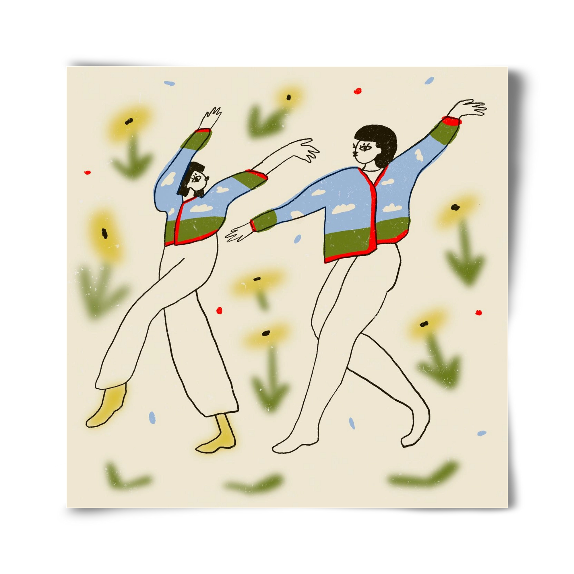 Spring dance, 40x40 cm, Keret nélkül