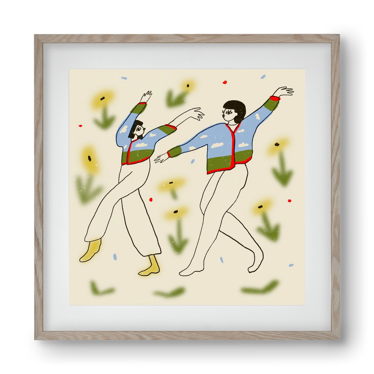 Spring dance, 40x40 cm (30x30 cm), Tölgy keret, paszpartuval