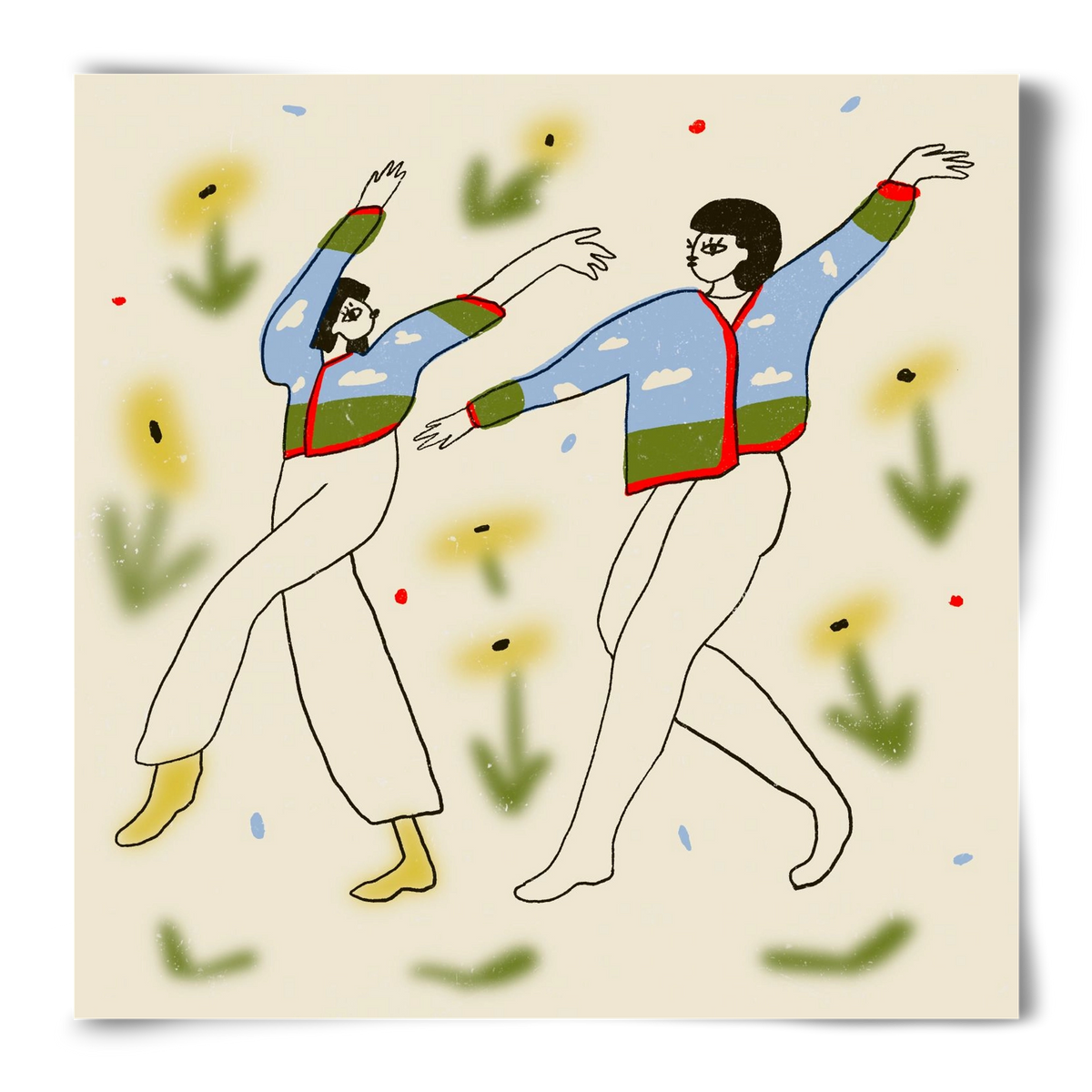 Spring dance, 50x50 cm, Keret nélkül