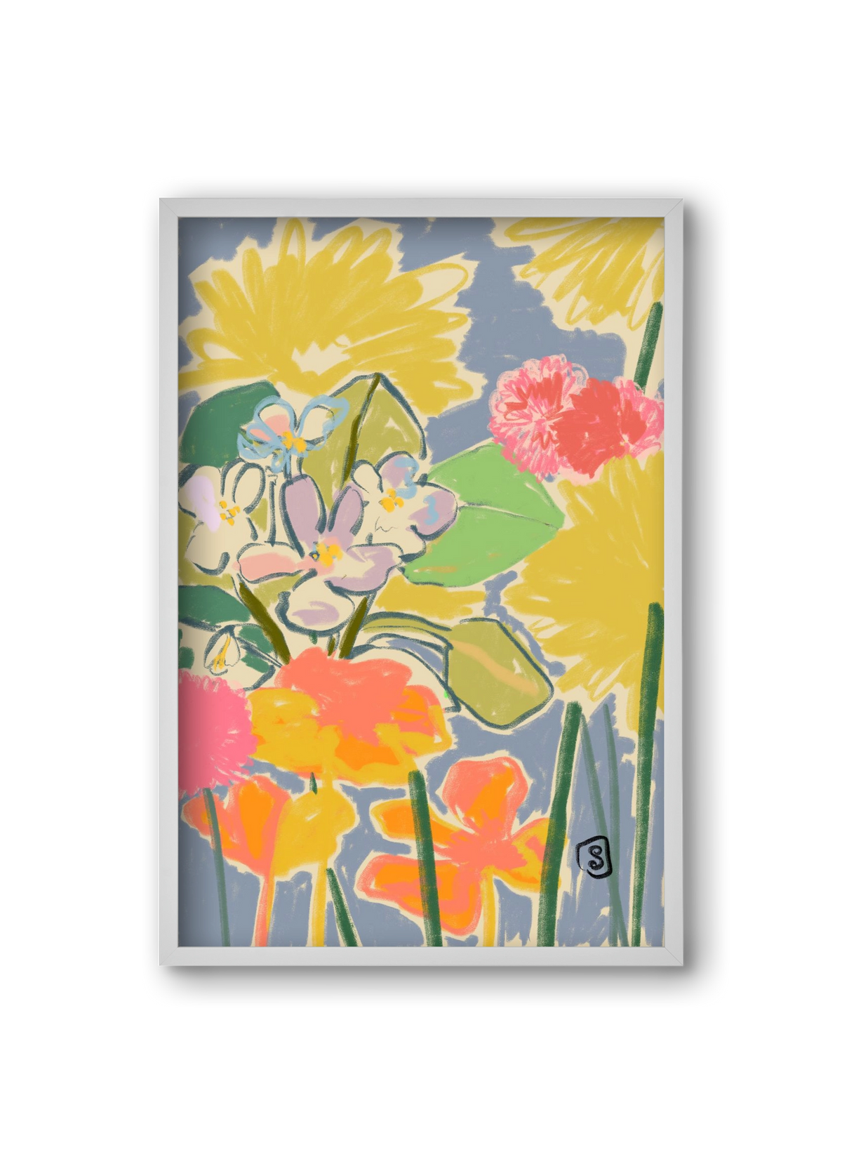 MORNING GARDEN, 20x30 cm (20x30 cm), Fehér keret