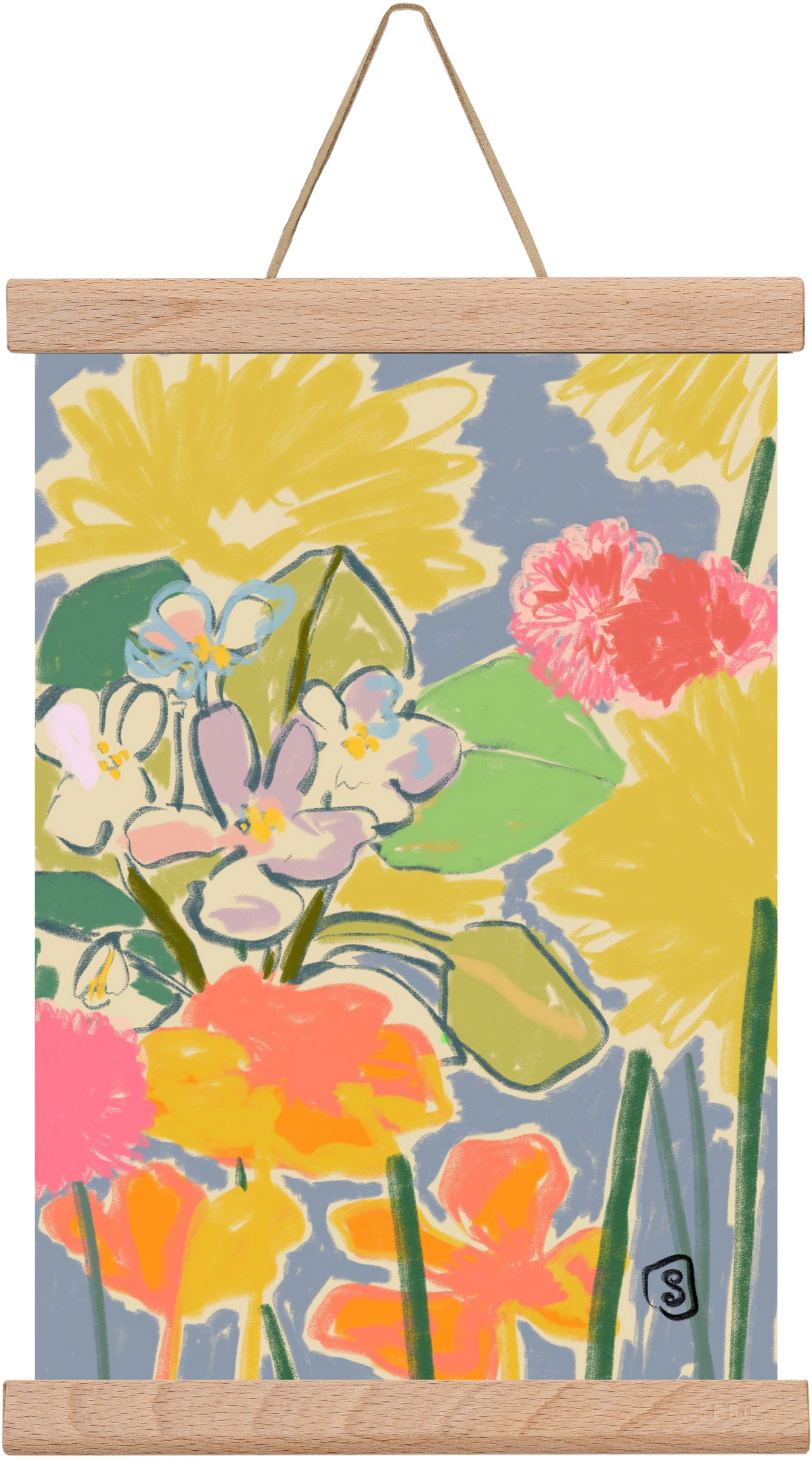 MORNING GARDEN, 20x30 cm (20x30 cm), Tölgy akasztó