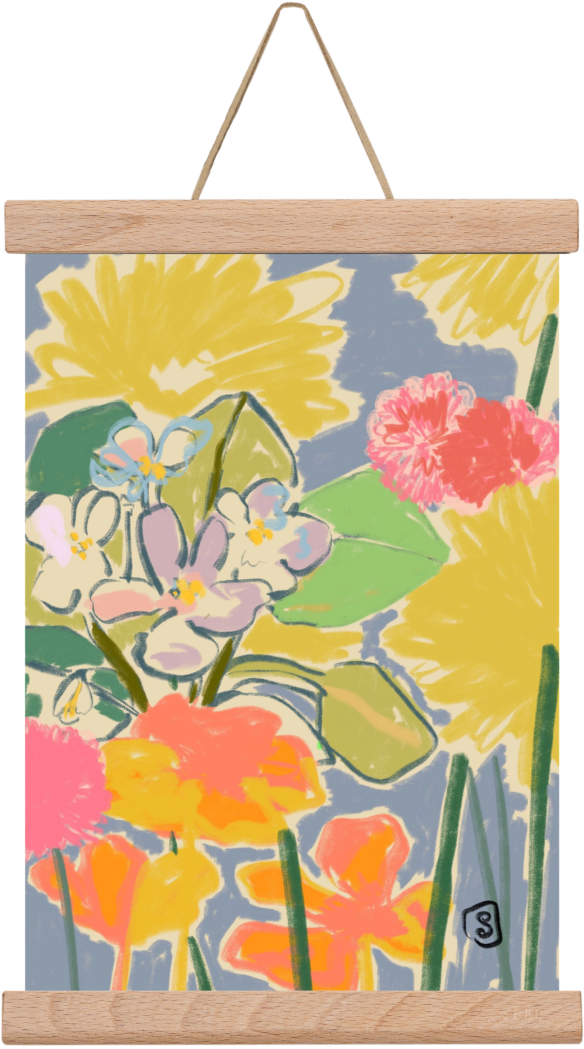 MORNING GARDEN, 20x30 cm (20x30 cm), Tölgy akasztó