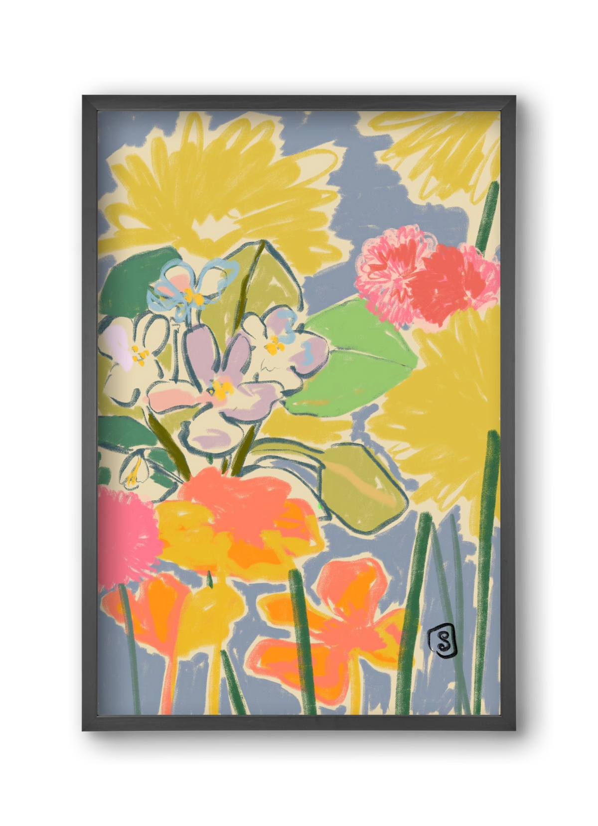 MORNING GARDEN, 30x45 cm (30x45 cm), Fekete keret