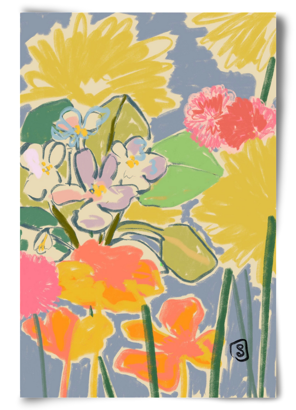 MORNING GARDEN, 60x90 cm, Keret nélkül