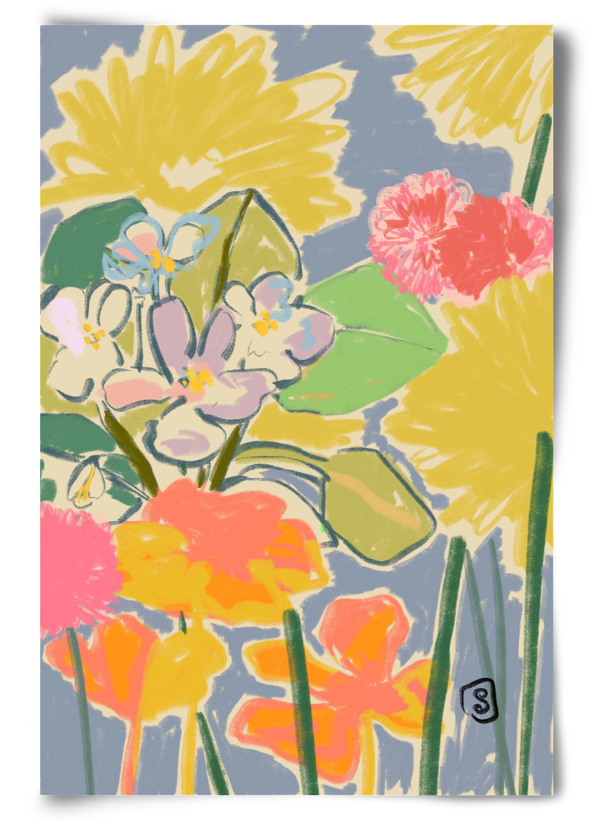 MORNING GARDEN, 60x90 cm, Keret nélkül