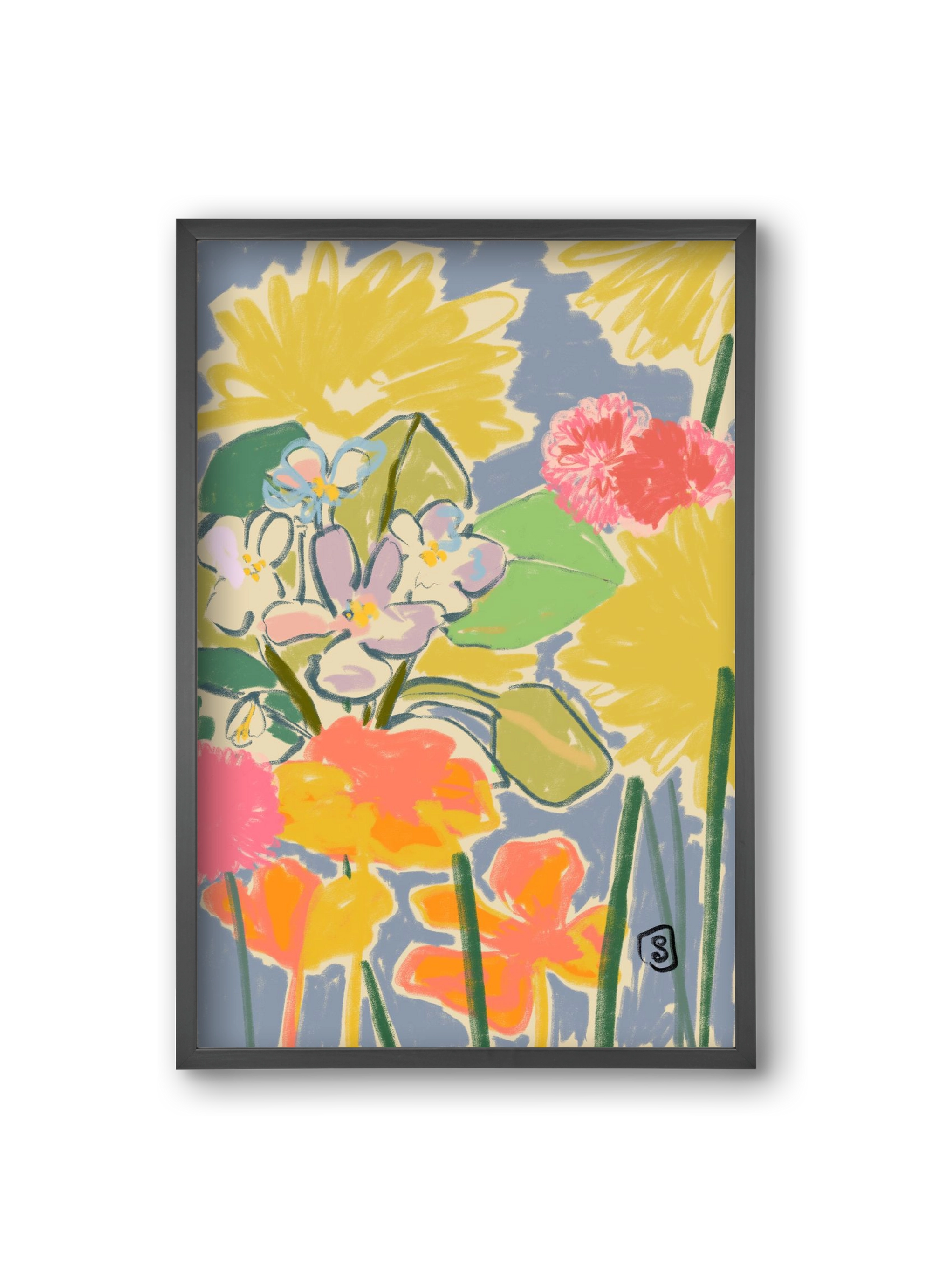 MORNING GARDEN, 20x30 cm (20x30 cm), Fekete keret