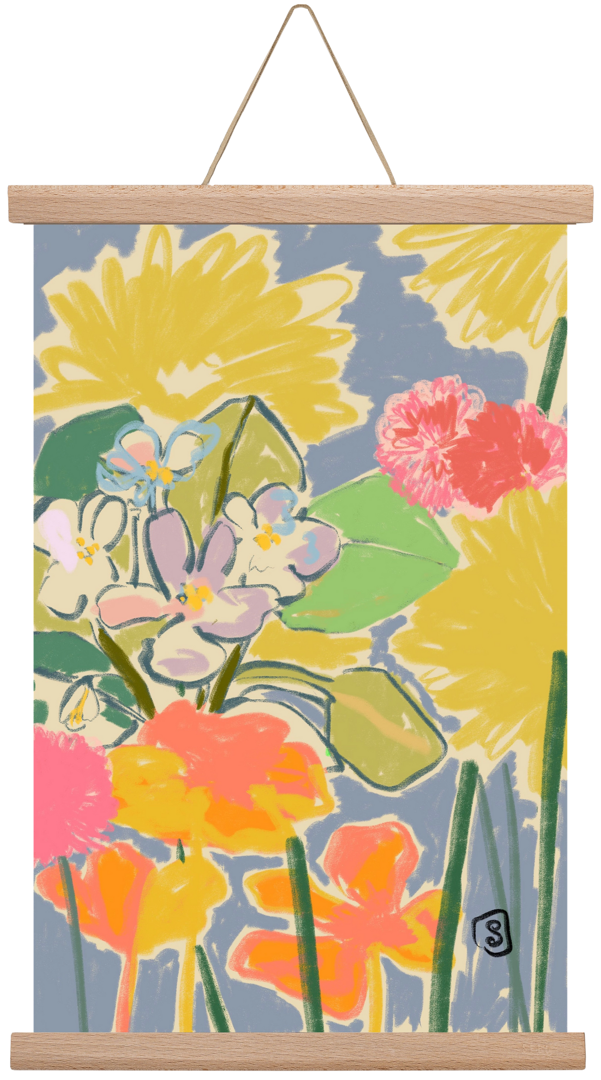 MORNING GARDEN, 30x45 cm (30x45 cm), Tölgy akasztó