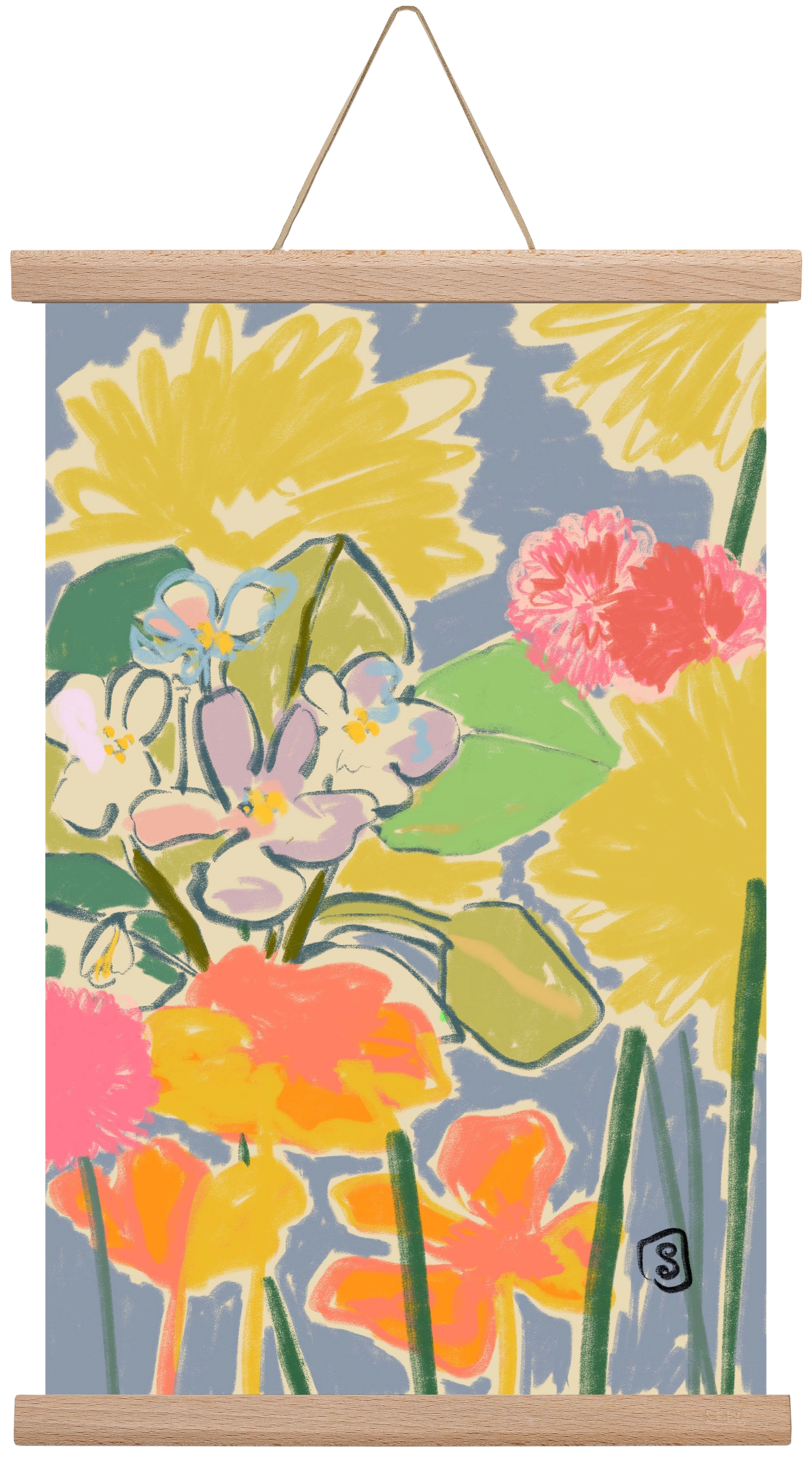 MORNING GARDEN, 30x45 cm (30x45 cm), Tölgy akasztó