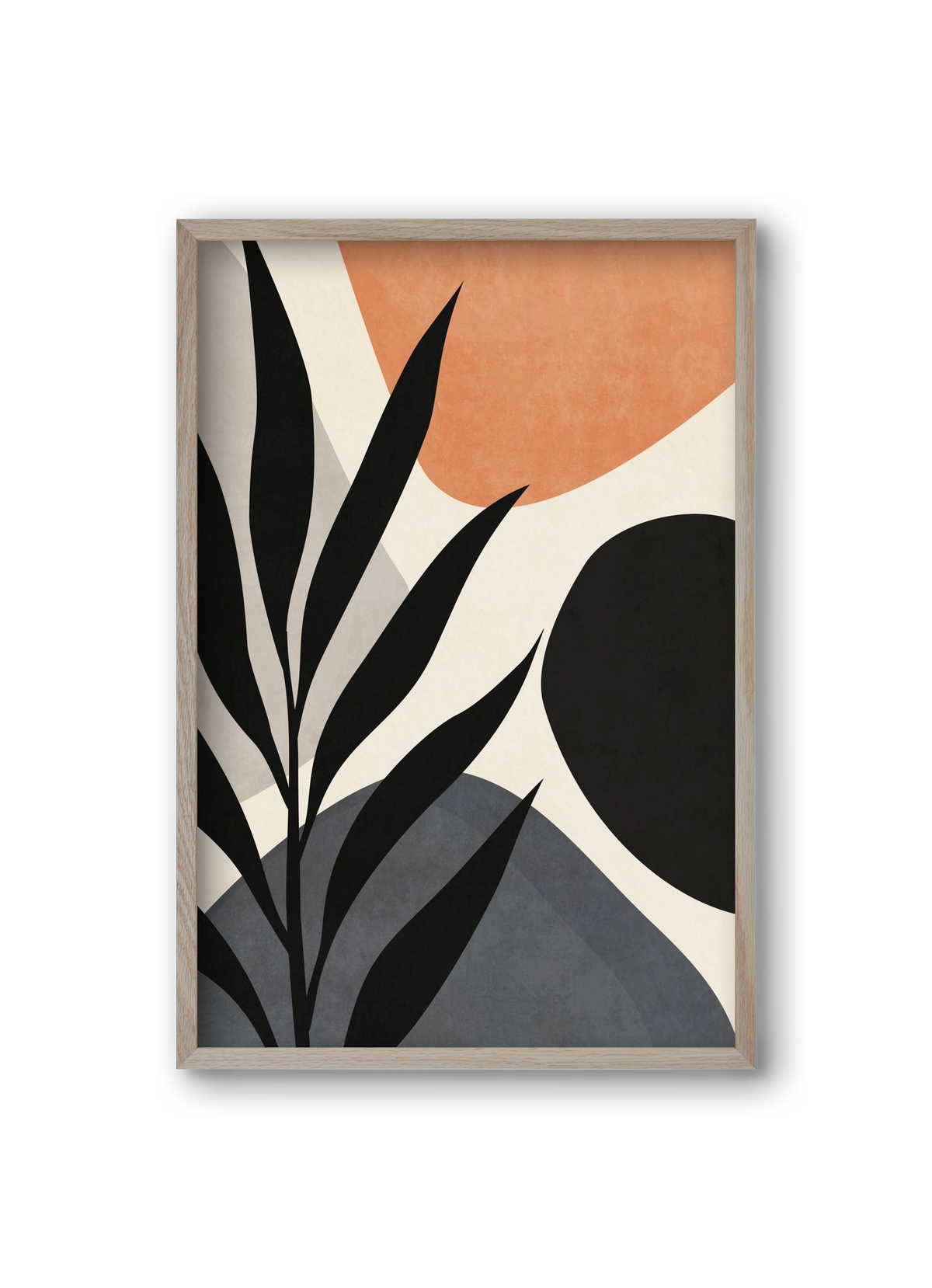 MINIMAL LEAF 03, 20x30 cm (20x30 cm), Tölgy keret