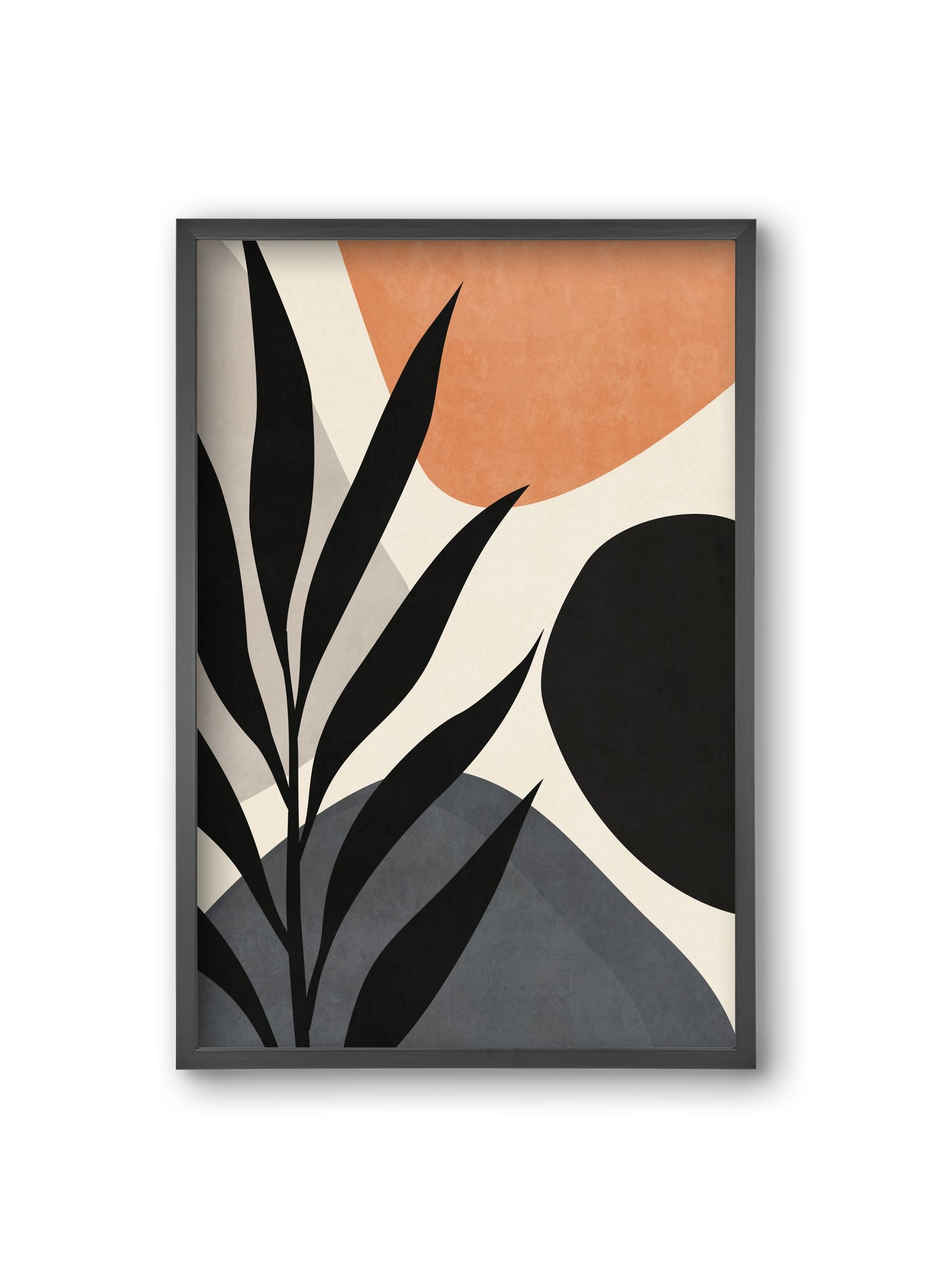 MINIMAL LEAF 03, 20x30 cm (20x30 cm), Fekete keret